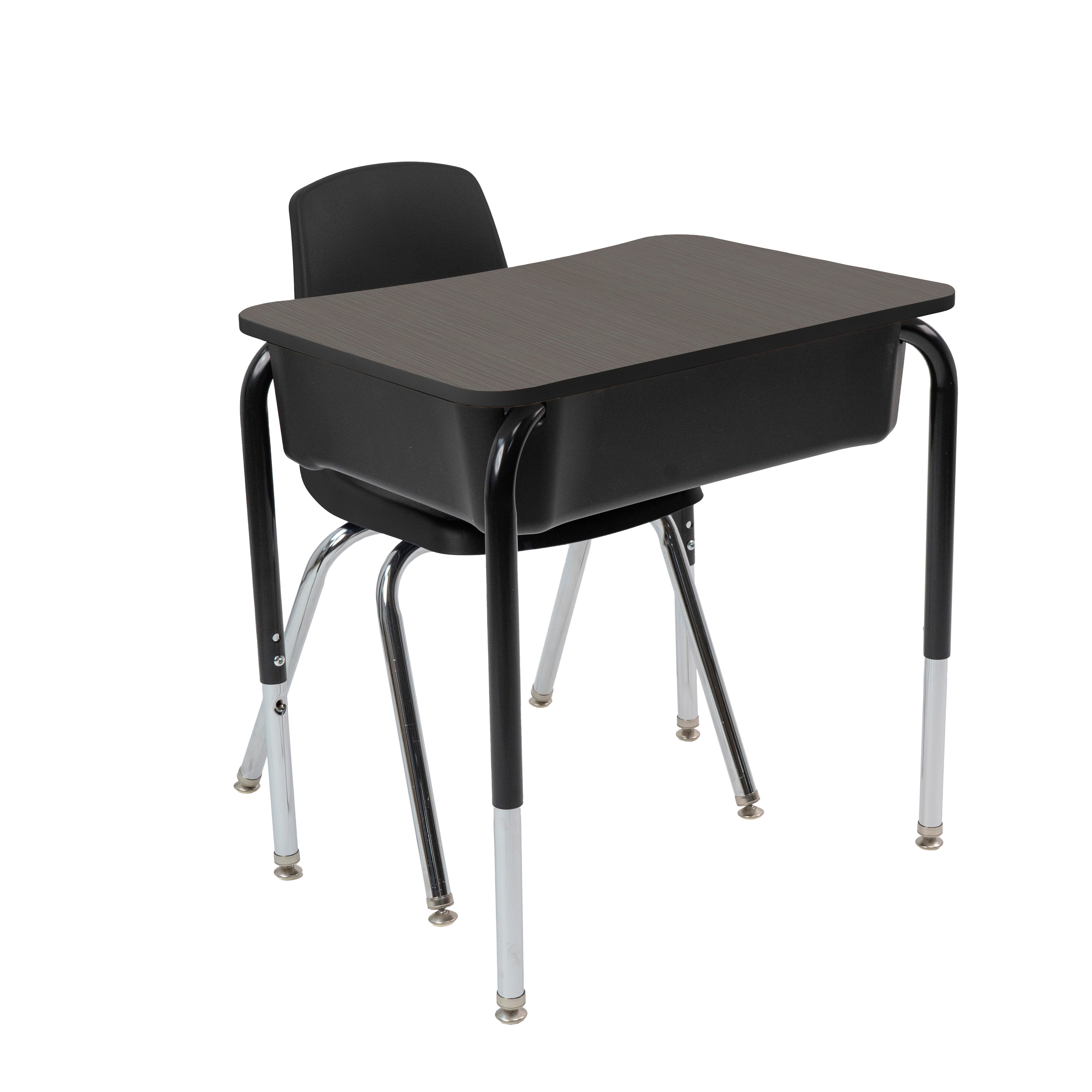 18" x 24" Belly Curve Open Front Desk with Book Box, 2-pack - Cosmic Strandz/Graphite/Black