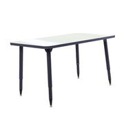 Adapte 30" x 48" Rectangle Dry-Erase Activity Table with Adjustable Tapered Legs - Whiteboard/Navy