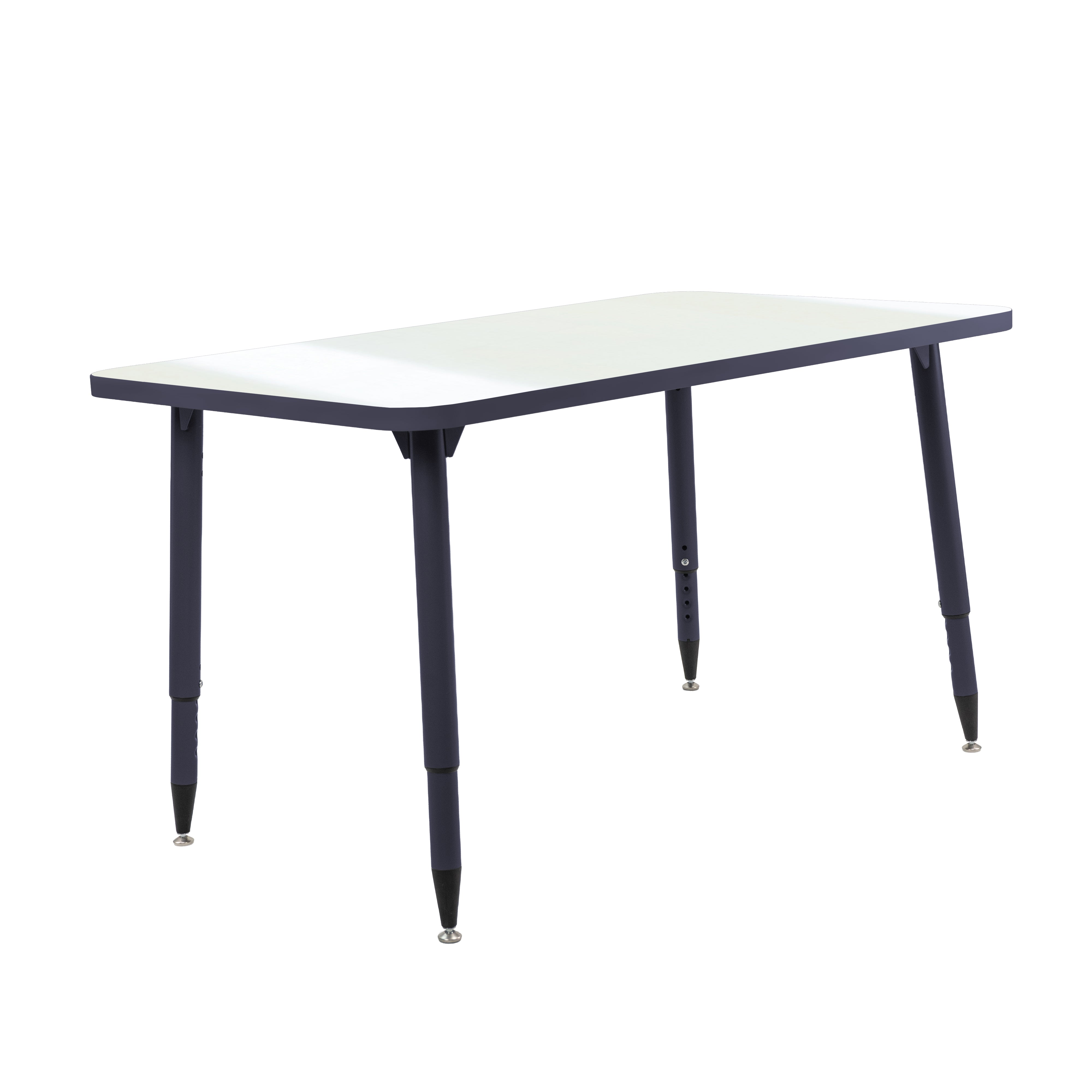 Adapte 30" x 48" Rectangle Dry-Erase Activity Table with Adjustable Tapered Legs - Whiteboard/Navy