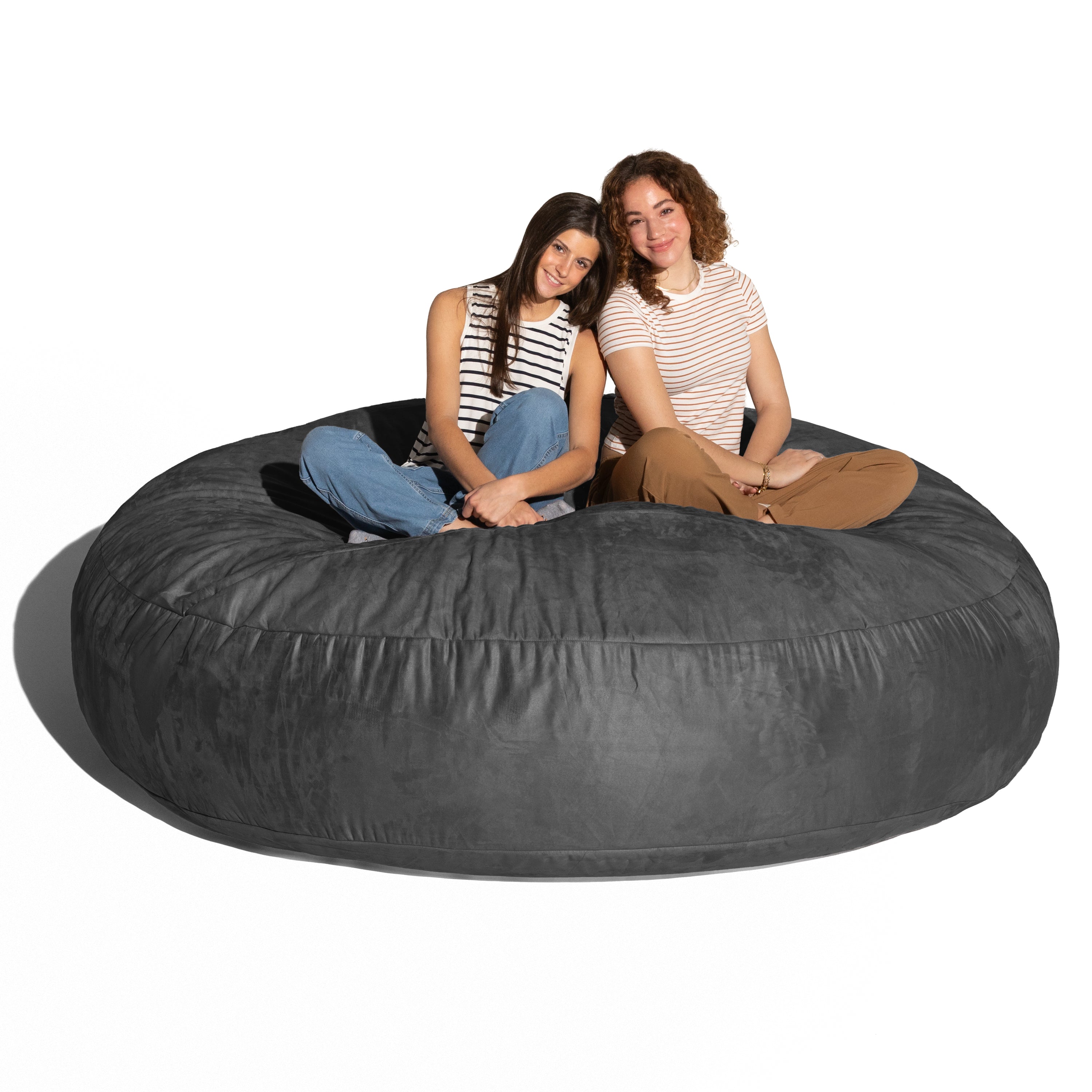Jaxx 6 Foot Cocoon - 2-in-1 Convertible Bean Bag Bed & Large Bean Bag Chair for Adults, Black