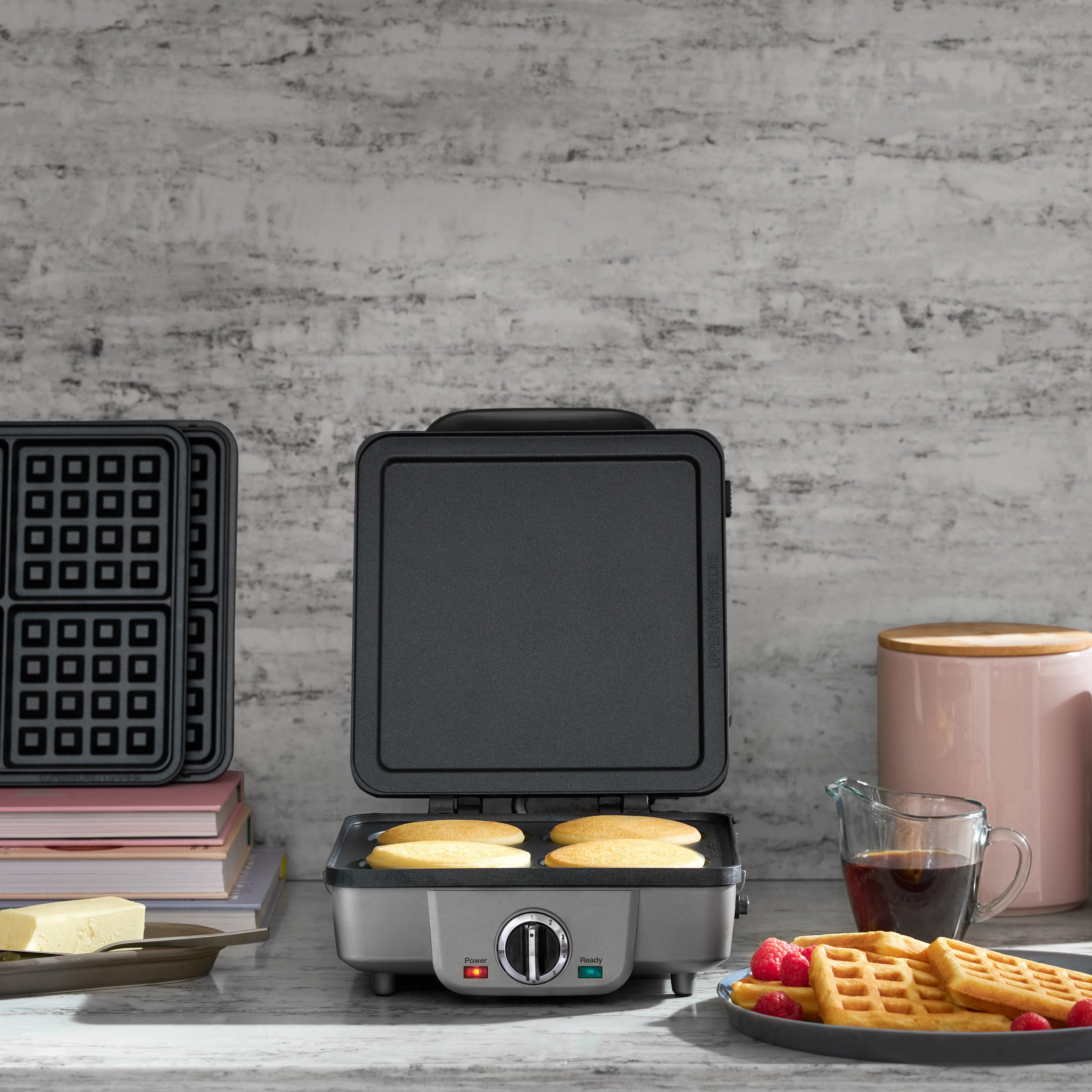 Belgian Waffle Maker with Pancake Plates