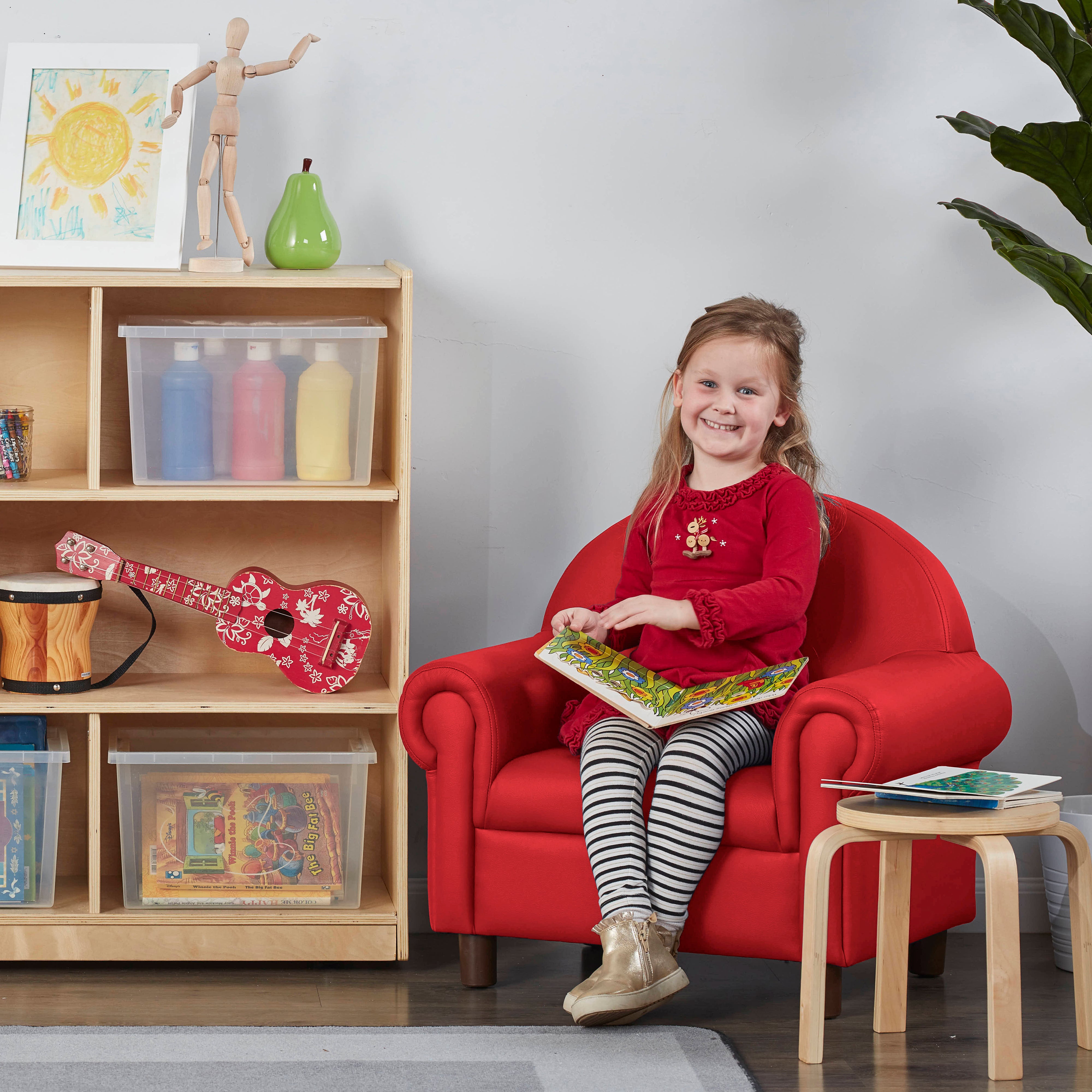 Little Lux Preschool Chair - Red