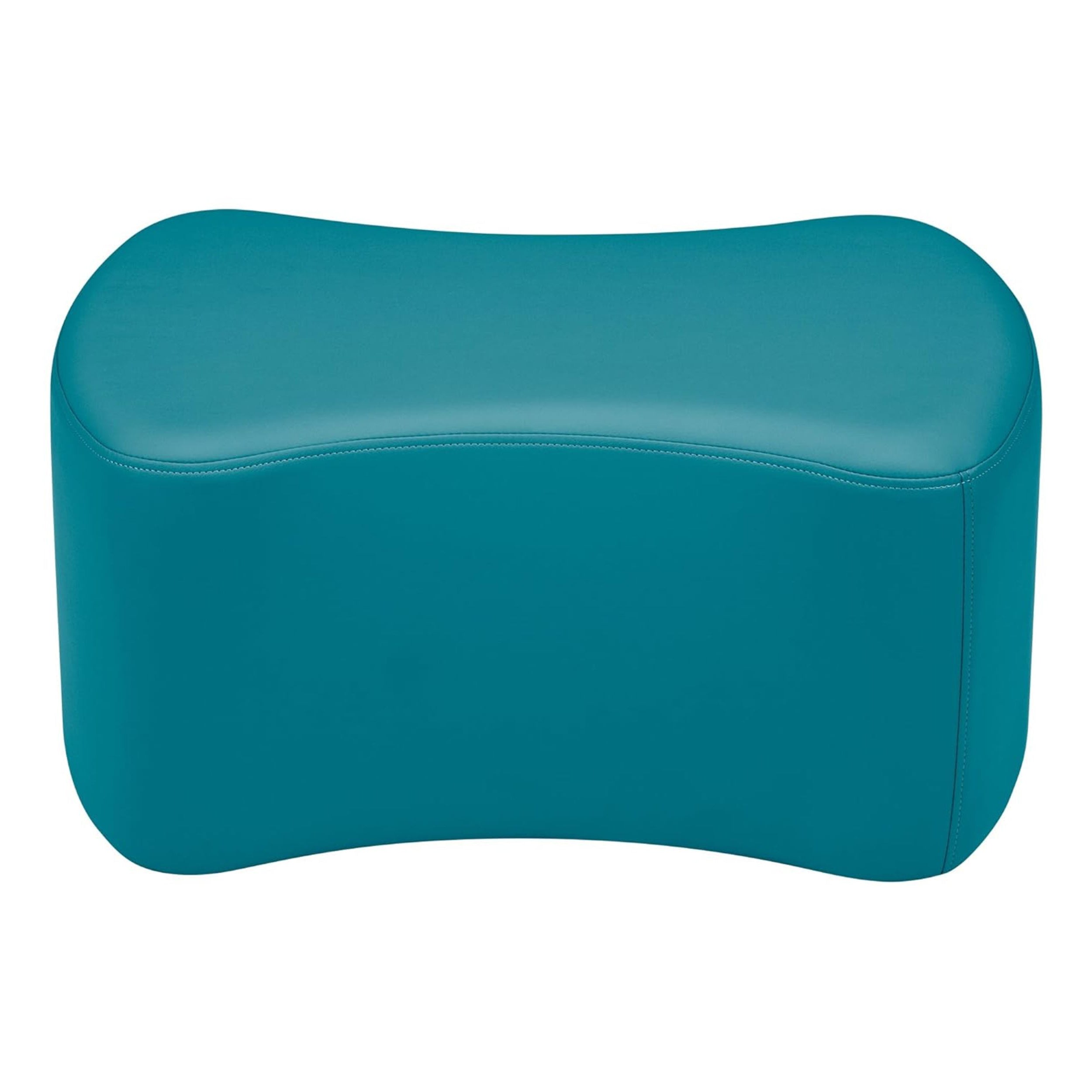 Pro Series Upholstered Bowtie Ottoman 12" Height - Teal