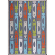 Jumbo Crayons 7'8" x 10'9" area rug in color Chalkdust