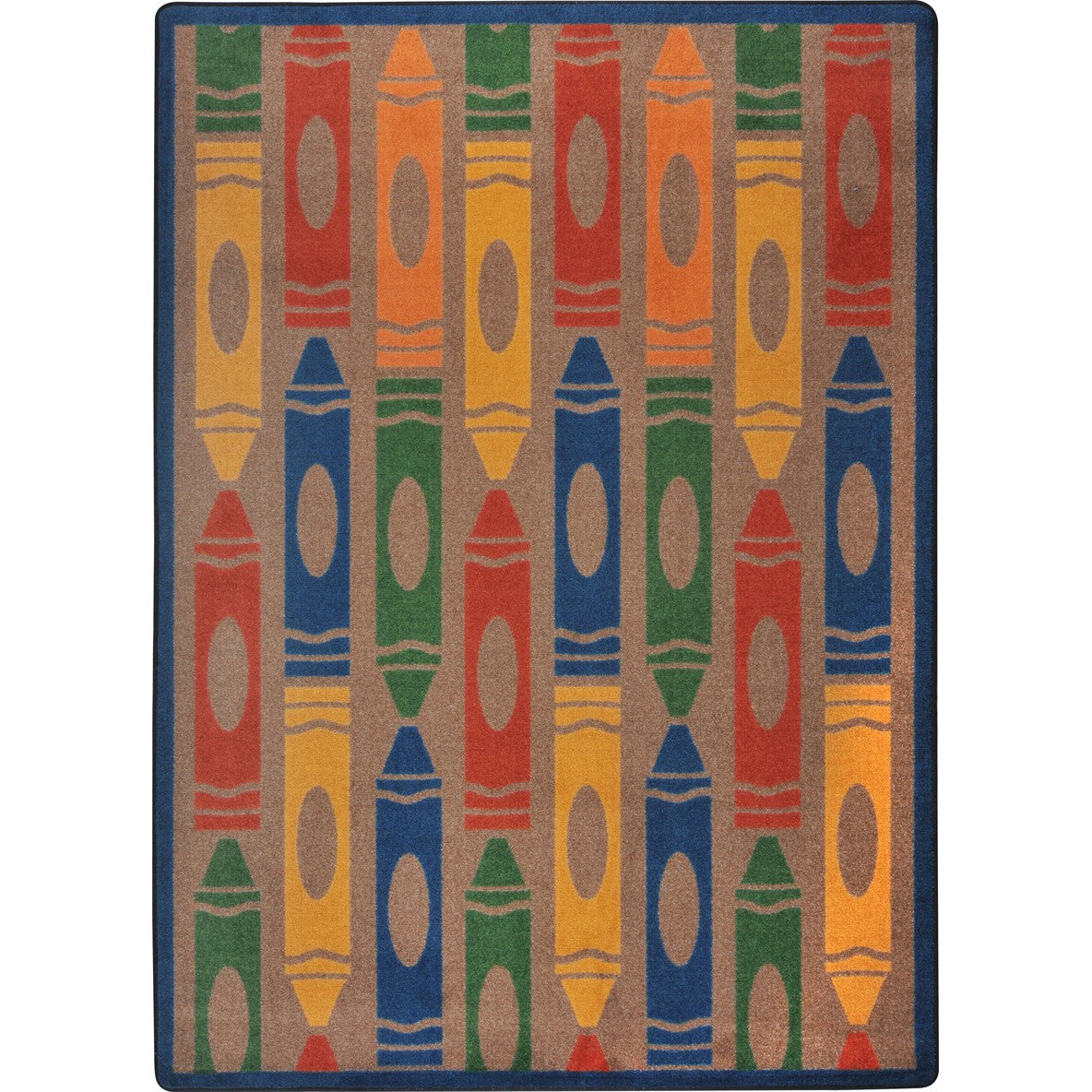 Jumbo Crayons 5'4" x 7'8" area rug in color Earthtone