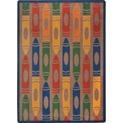 Jumbo Crayons 5'4" x 7'8" area rug in color Earthtone