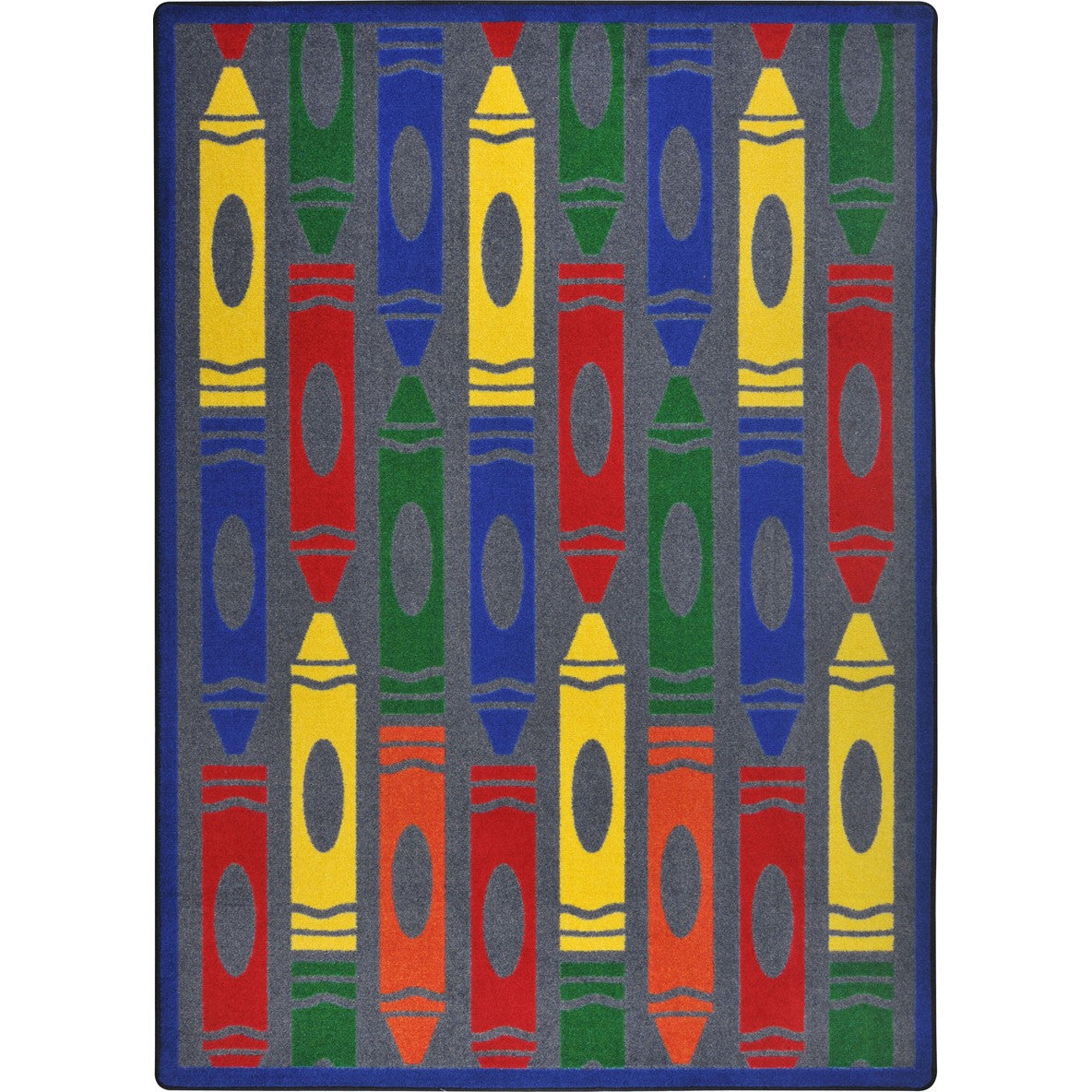Jumbo Crayons 5'4" x 7'8" area rug in color Rainbow