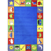 Jump Start 7'8" x 10'9" area rug in color Multi