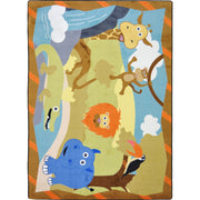 Jungle Babies 7'8" x 10'9" area rug in color Multi