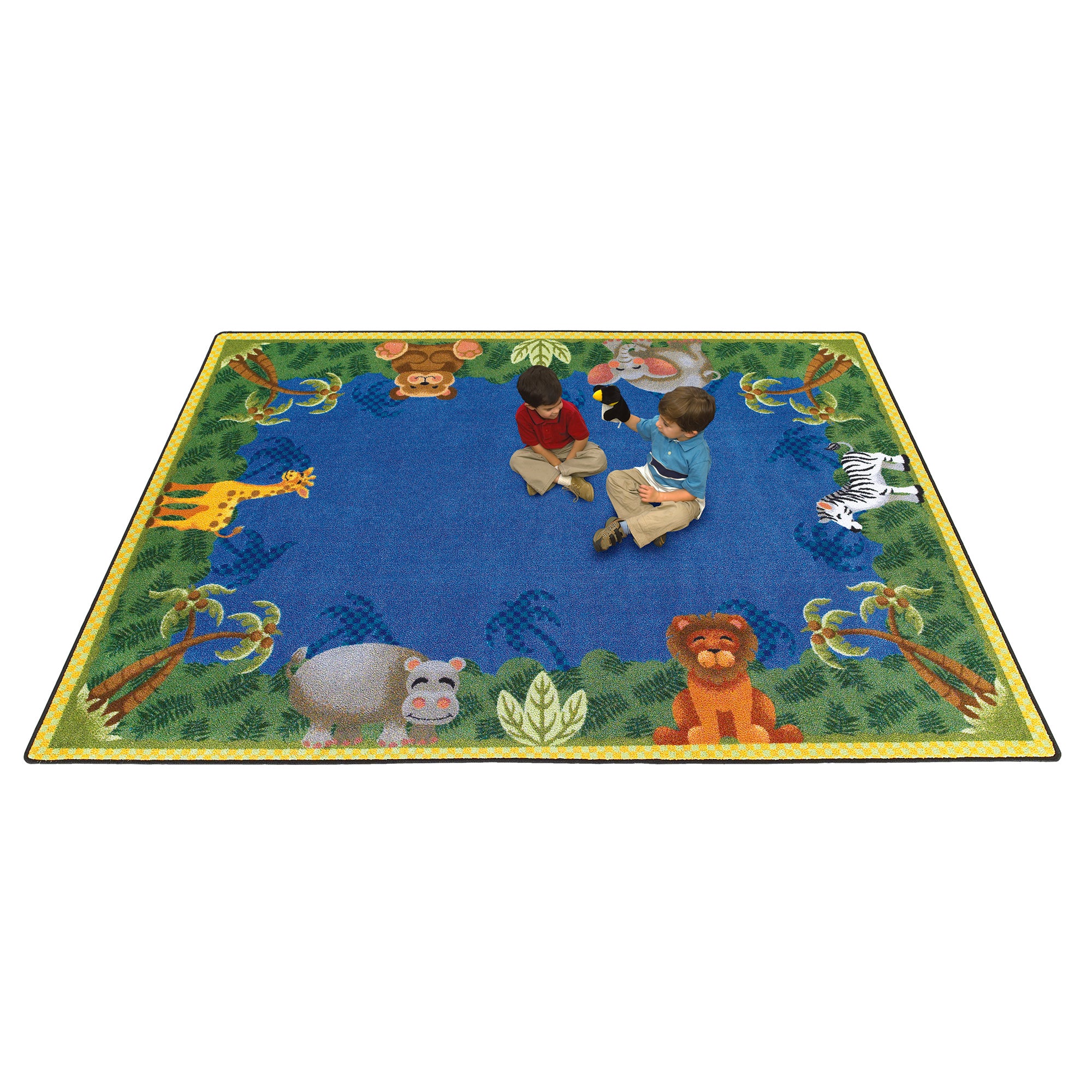 Jungle Friends 10'9" x 13'2" area rug in color Multi