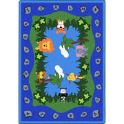 Jungle Peeps 7'8" x 10'9" area rug in color Multi