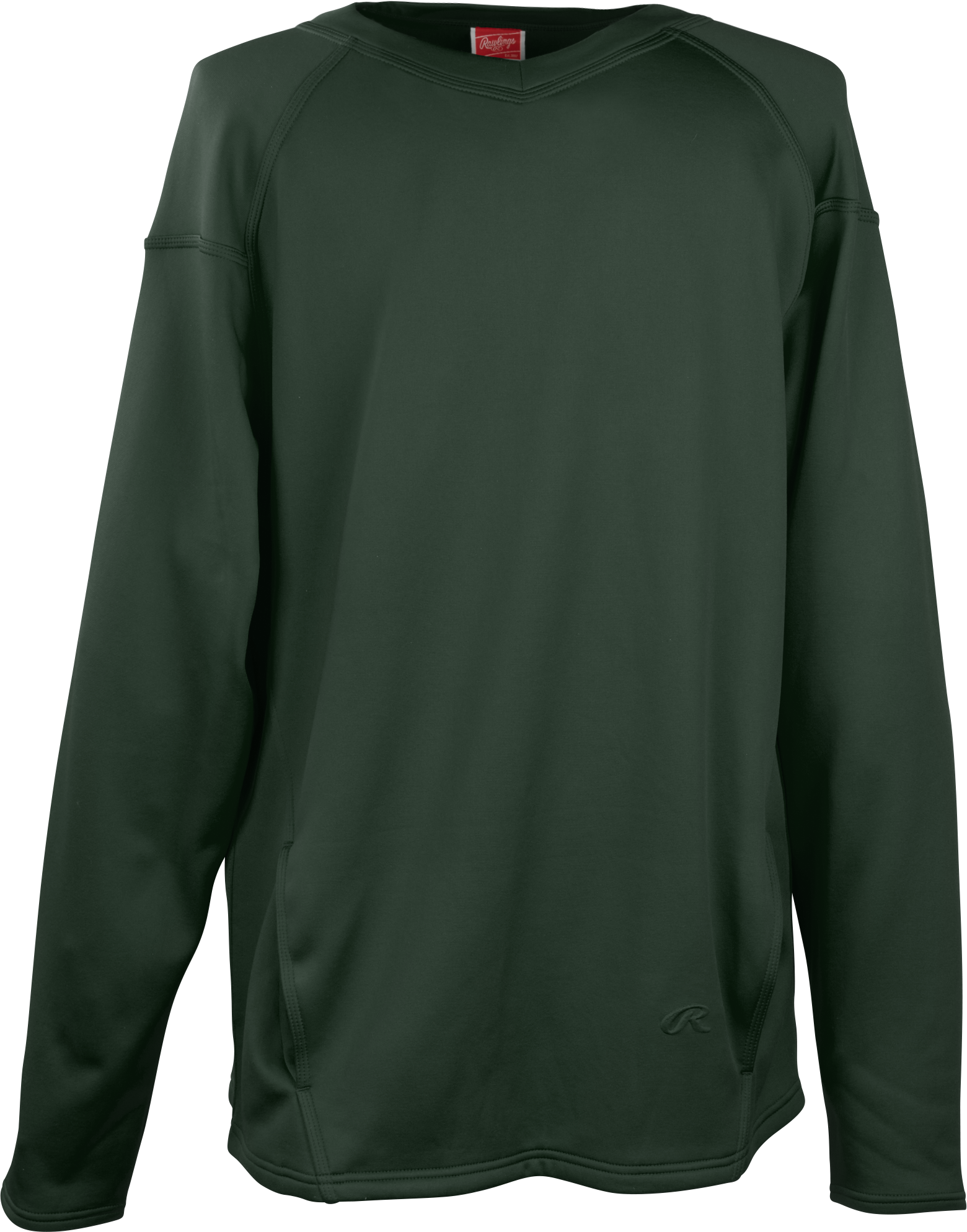 Rawlings Youth Performance Dugout Fleece Pullover - Small - Dark Green