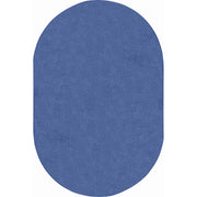 Just Kidding 6' x 9' Oval area rug in color Cobalt Blue