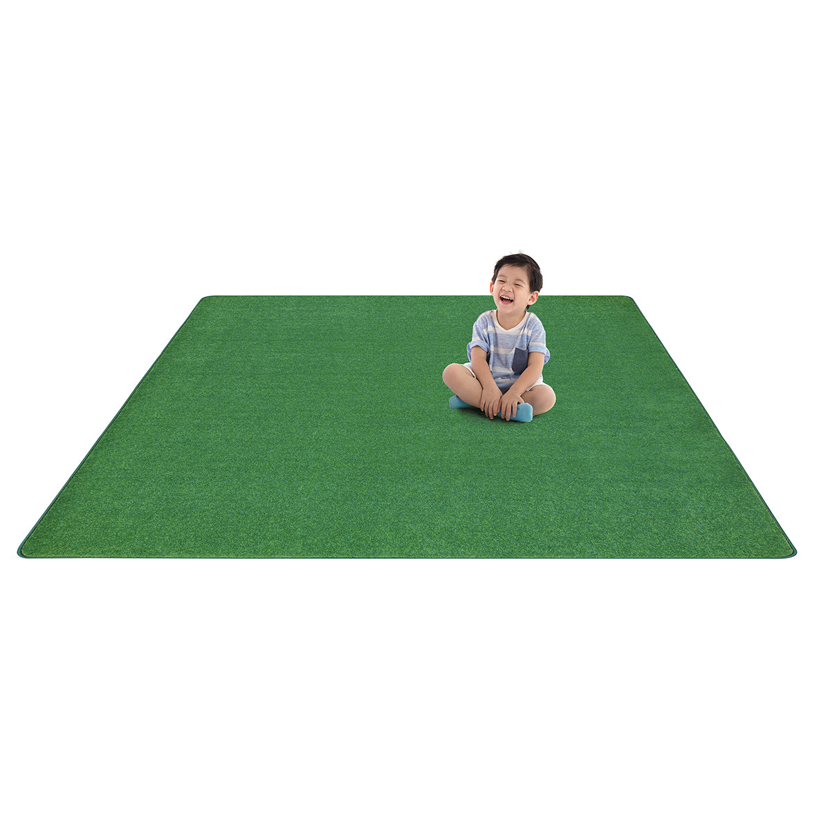 Just Kidding 12' x 12' area rug in color Grass Green