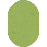 Just Kidding 6' x 9' Oval area rug in color Lime Green