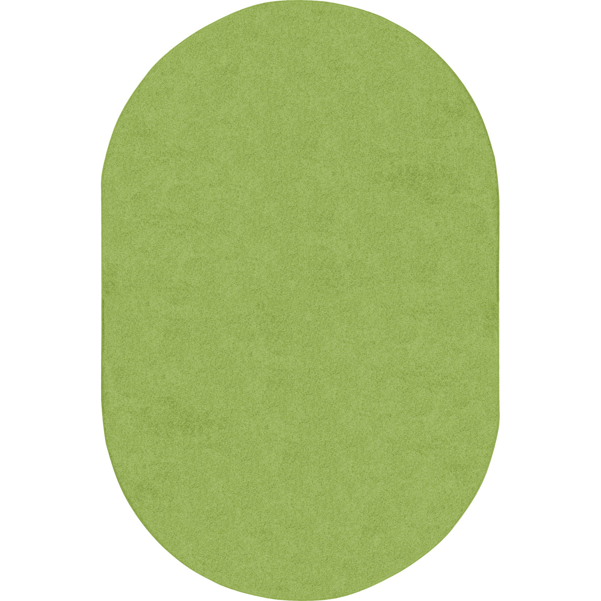 Just Kidding 12' x 7'6" Oval area rug in color Lime Green