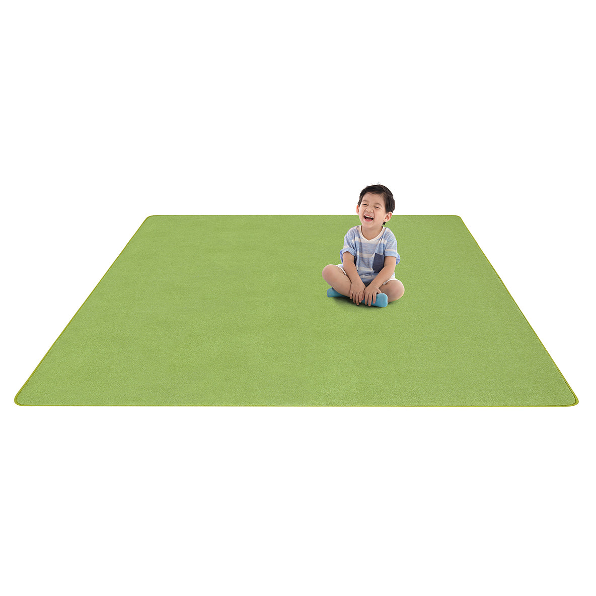 Just Kidding 6' x 6'  area rug in color Lime Green
