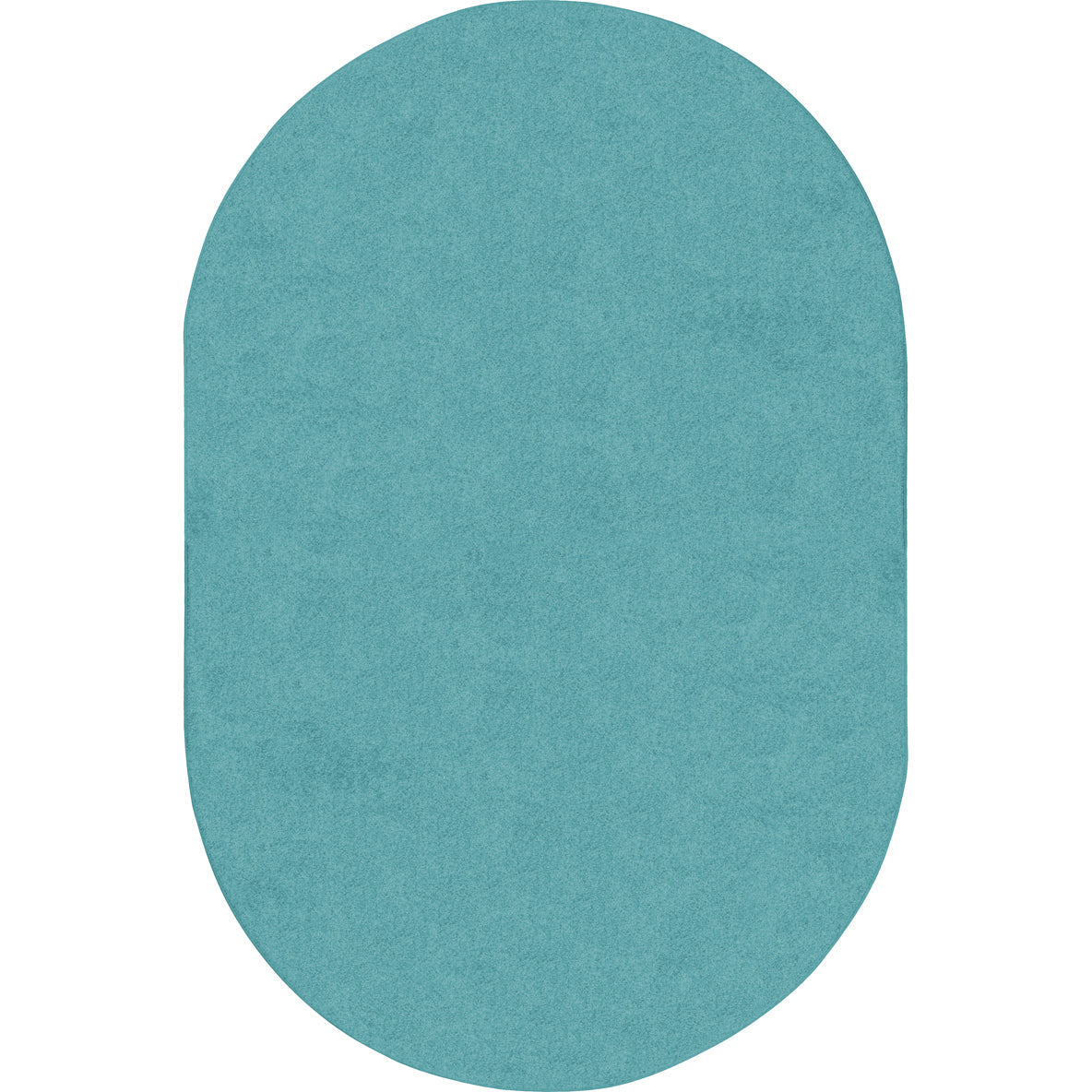 Just Kidding 6' x 9' Oval area rug in color Seafoam