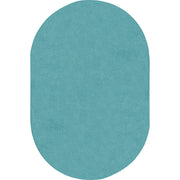 Just Kidding 6' x 9' Oval area rug in color Seafoam