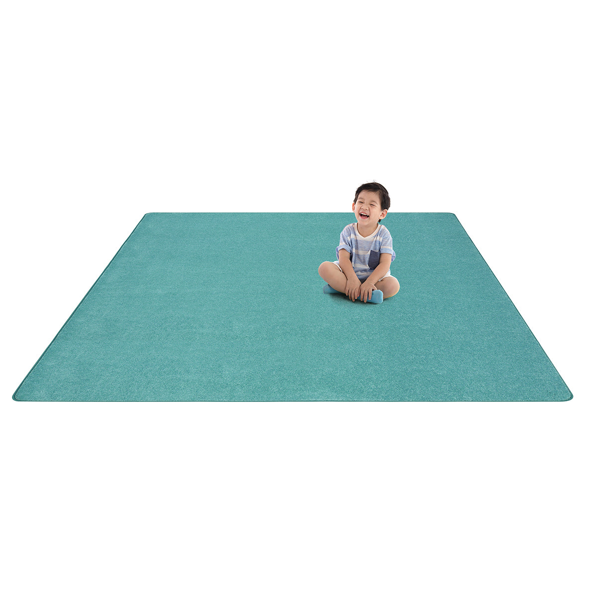 Just Kidding 6' x 6'  area rug in color Seafoam