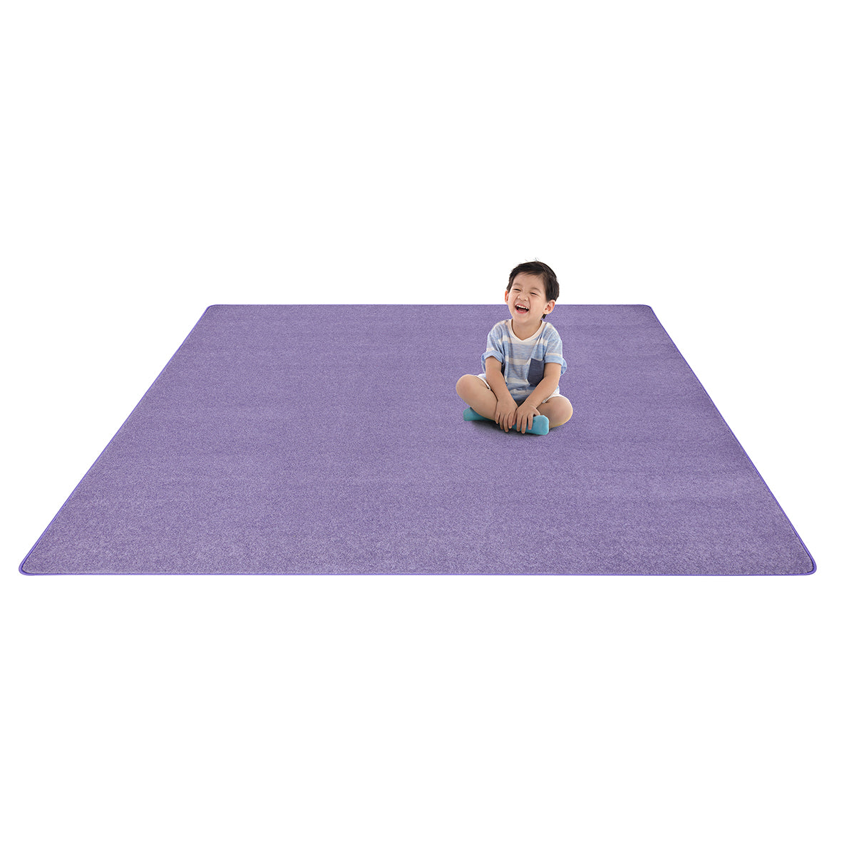 Just Kidding 12' x 12' area rug in color Very Violet