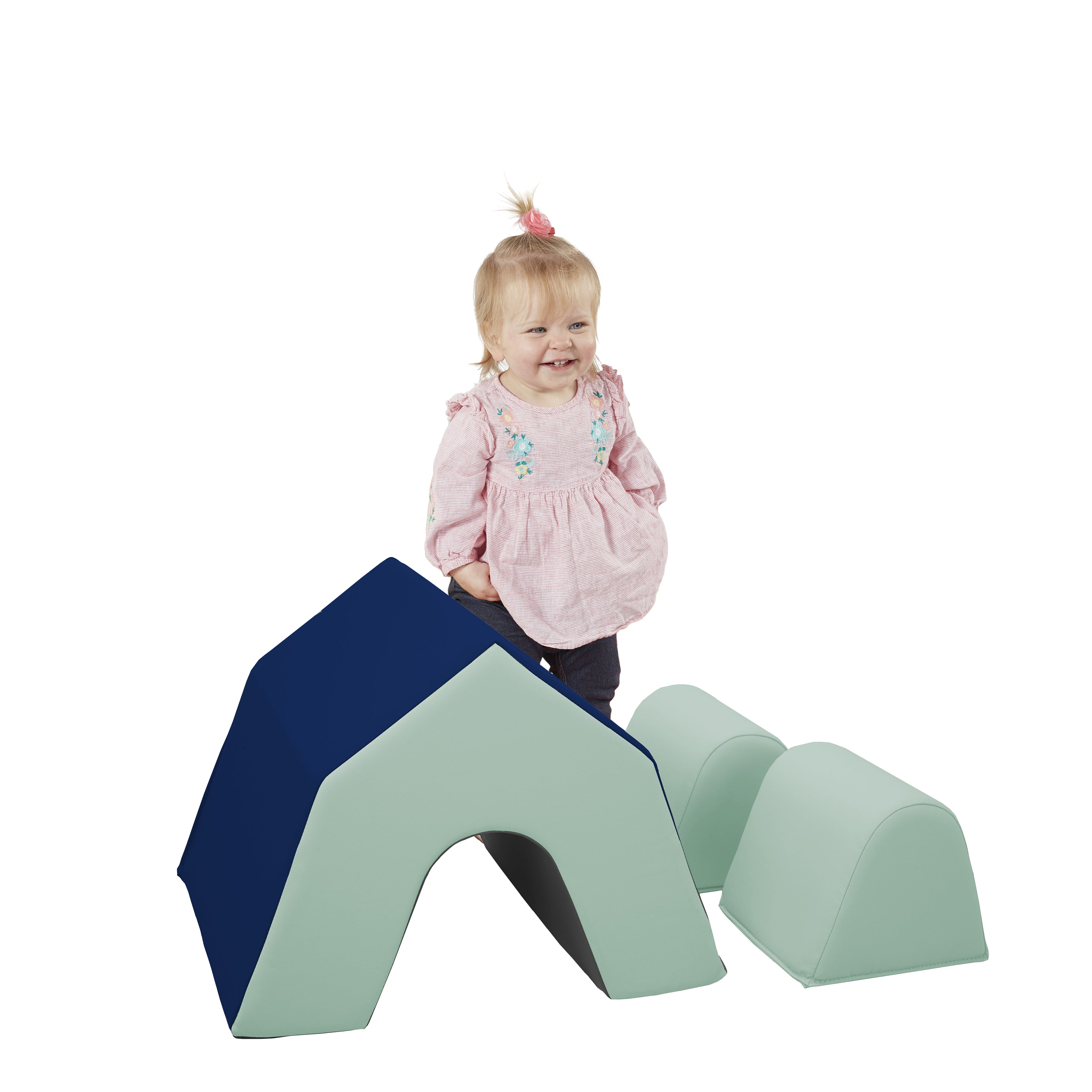 SoftScape Peaked Playspace Climber, 3-Piece Set - Eclipse/Aloe
