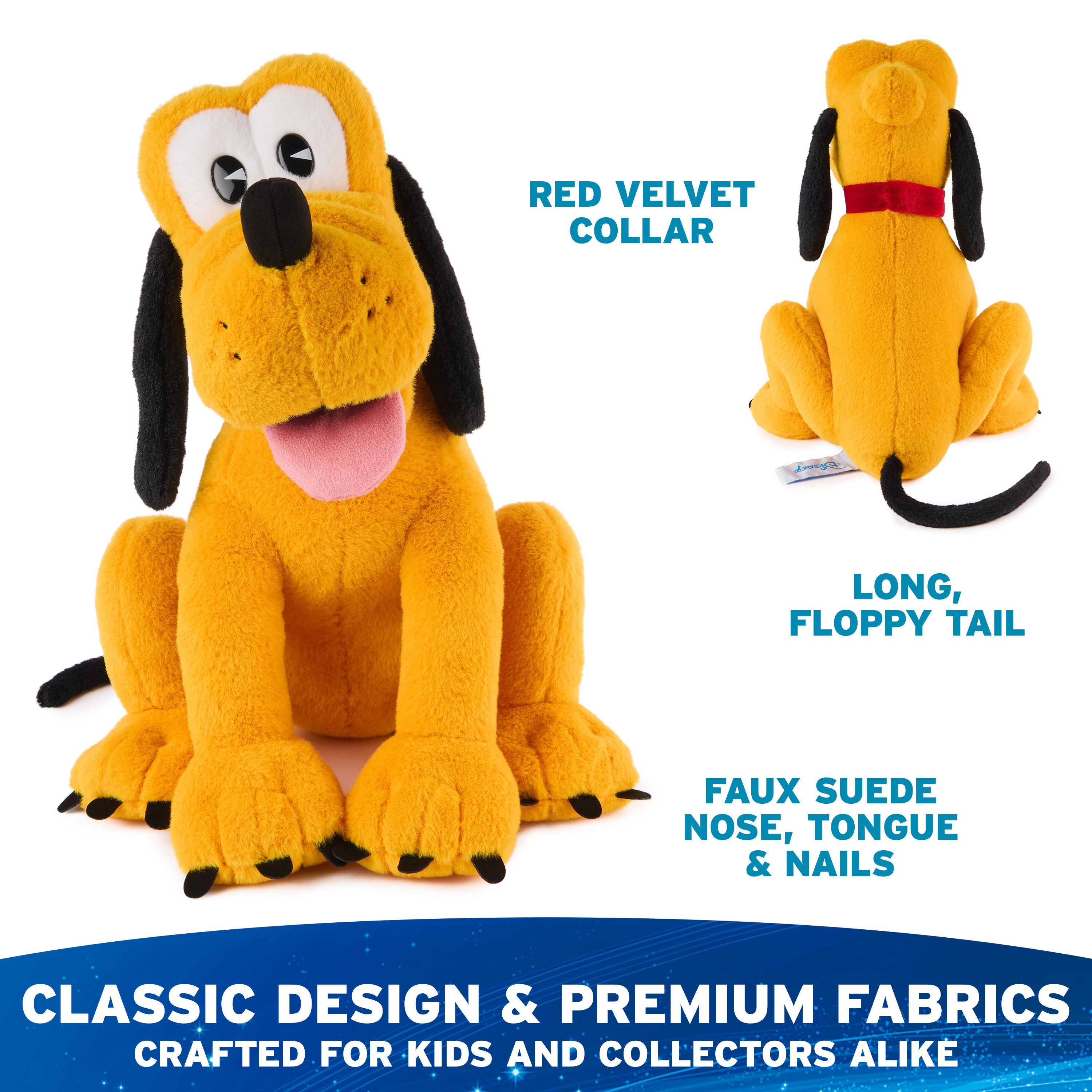GUND Disney Official Pluto Classic Plush, Mickey and Friends, Deluxe Collector Stuffed Animal for Ages 1 and Up, Yellow, 14”