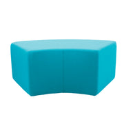 Outdoor 24" x 48" S-Curve Ottoman with Sunbrella®, 18" H - Canvas Aruba