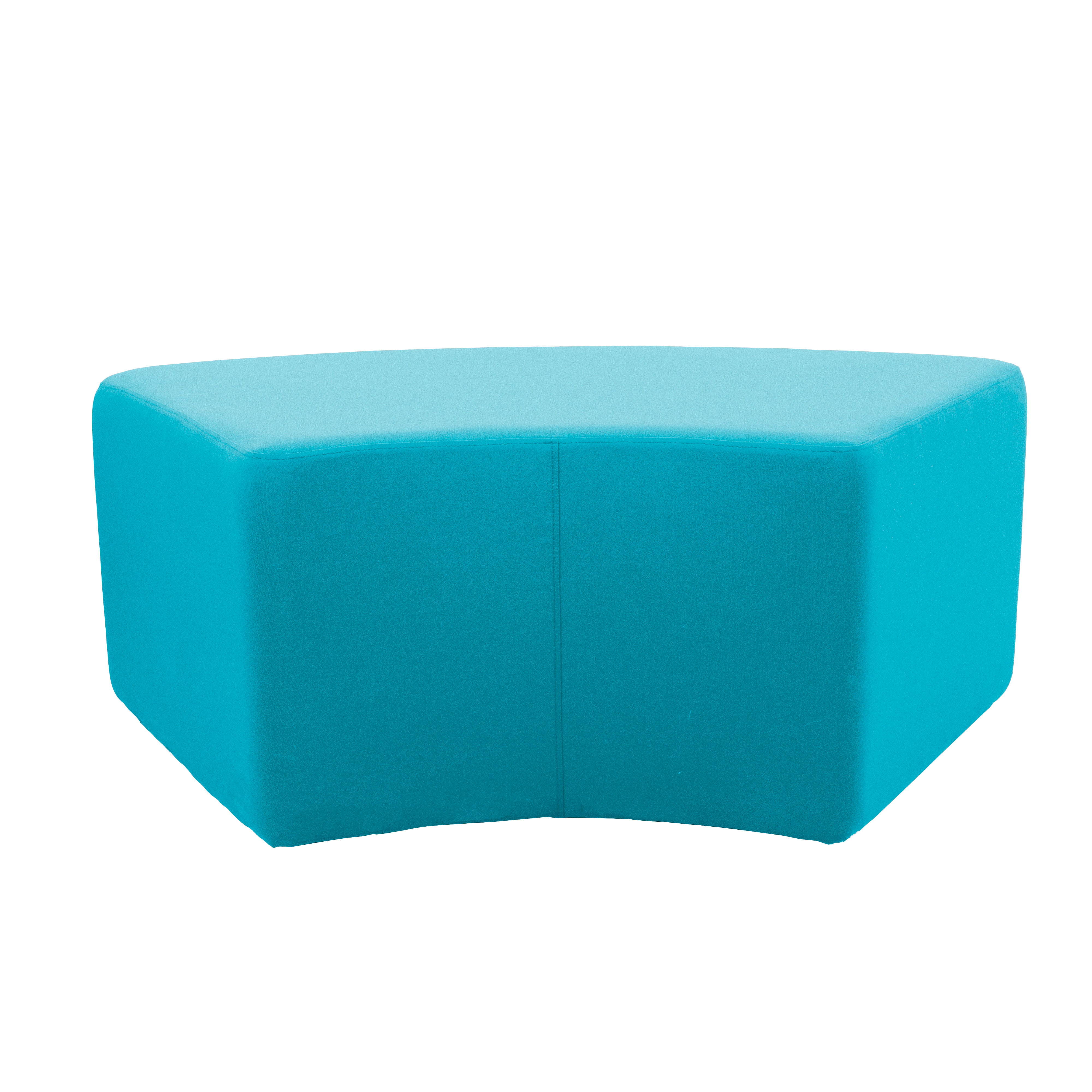 Outdoor 24" x 48" S-Curve Ottoman with Sunbrella®, 18" H - Canvas Aruba