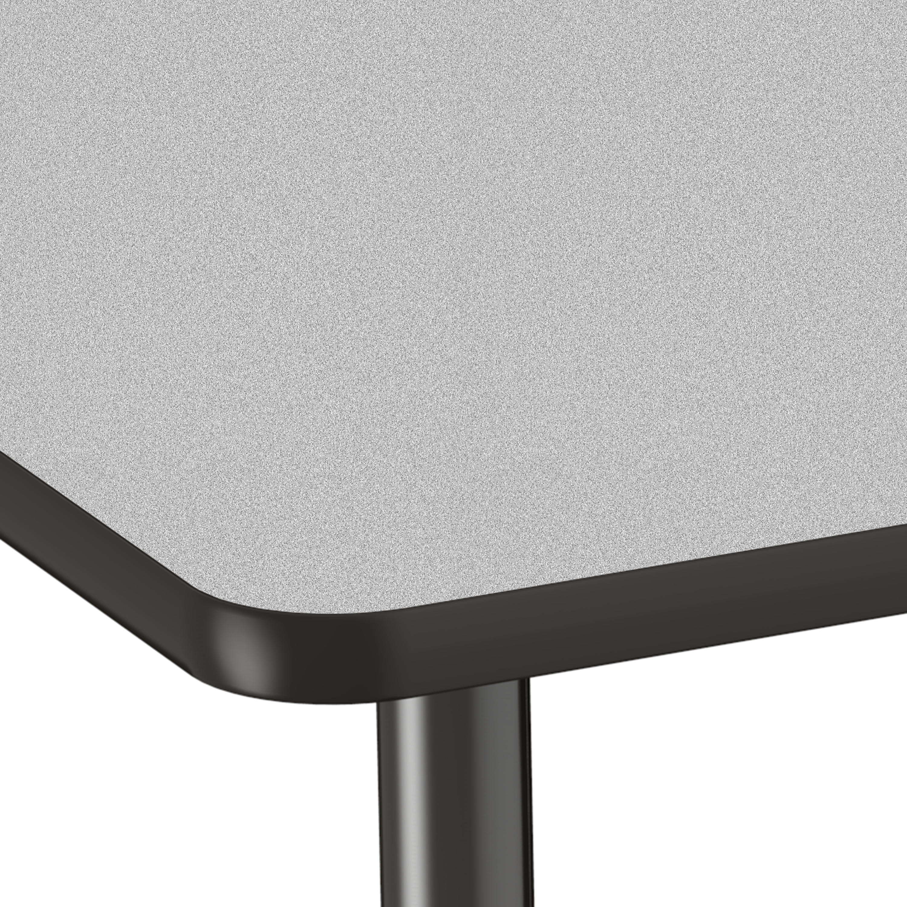 Adapte 24" x 36" Rectangle Thermofused Activity Table with Adjustable Tapered Legs - Gray/Black