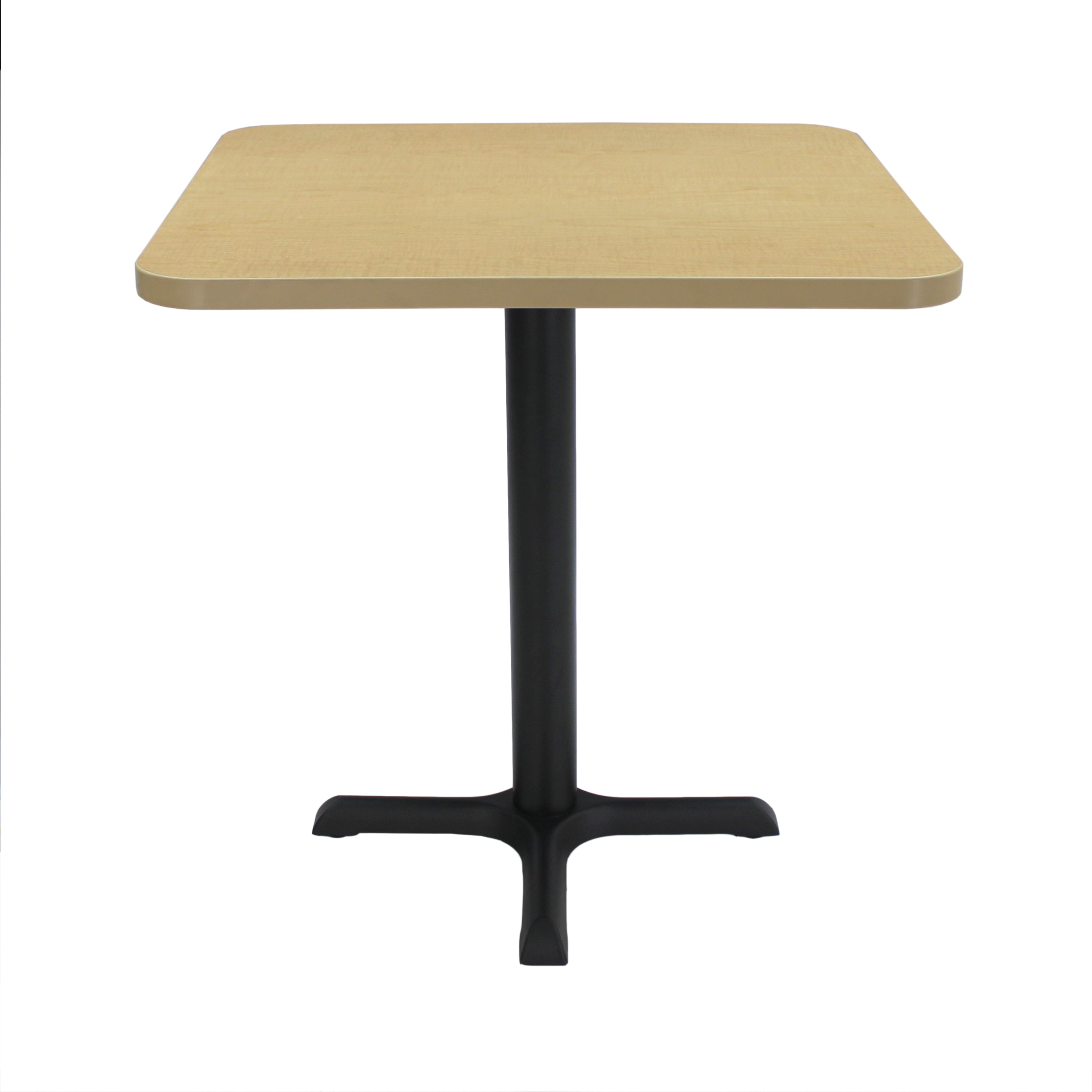30" x 30" Square Cafe Bistro Table - Maple/Black