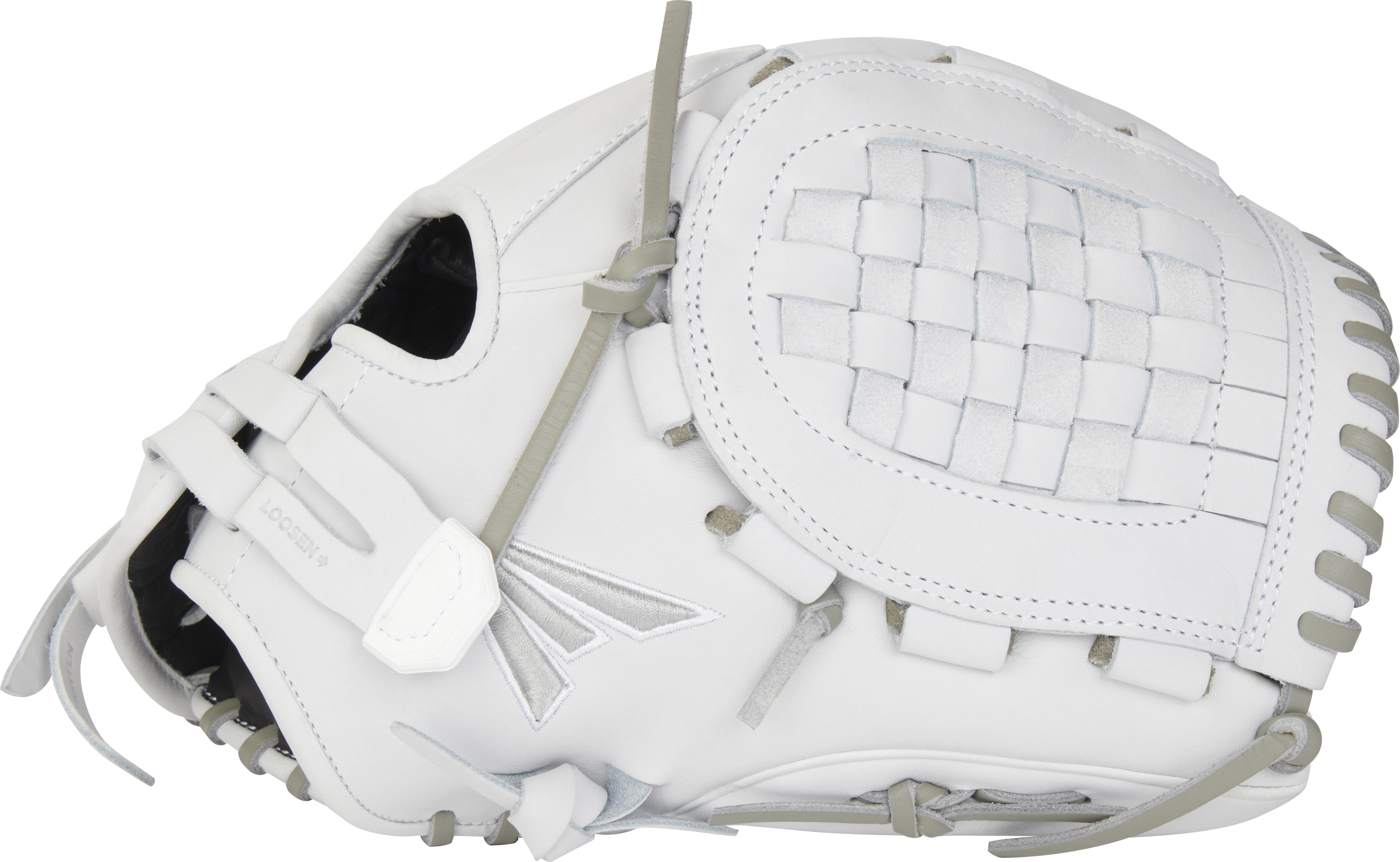 Easton Pro Collection Series 12.5-Inch Softball Glove - Right Hand Thrower - White/Gray