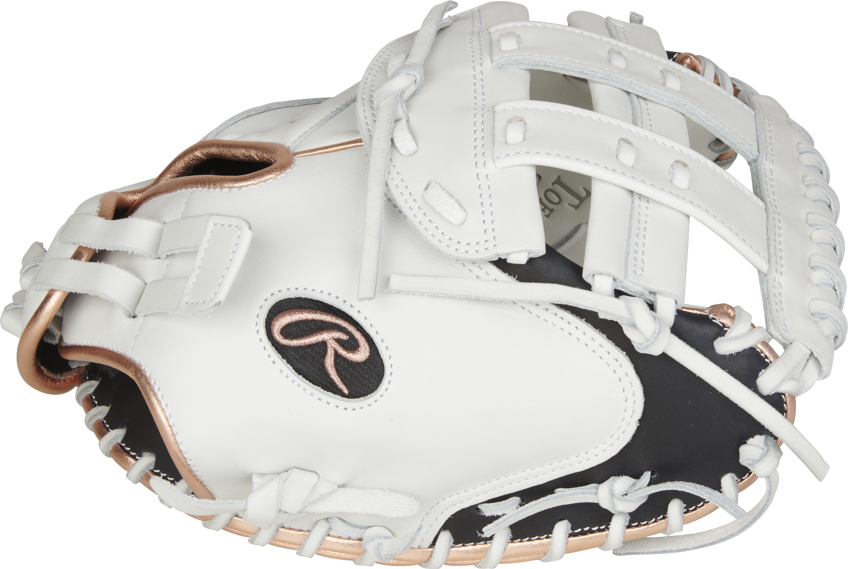 Rawlings Liberty Advanced Catchers Mitt 33-Inch Softball Glove - Right Hand Thrower - White/Black