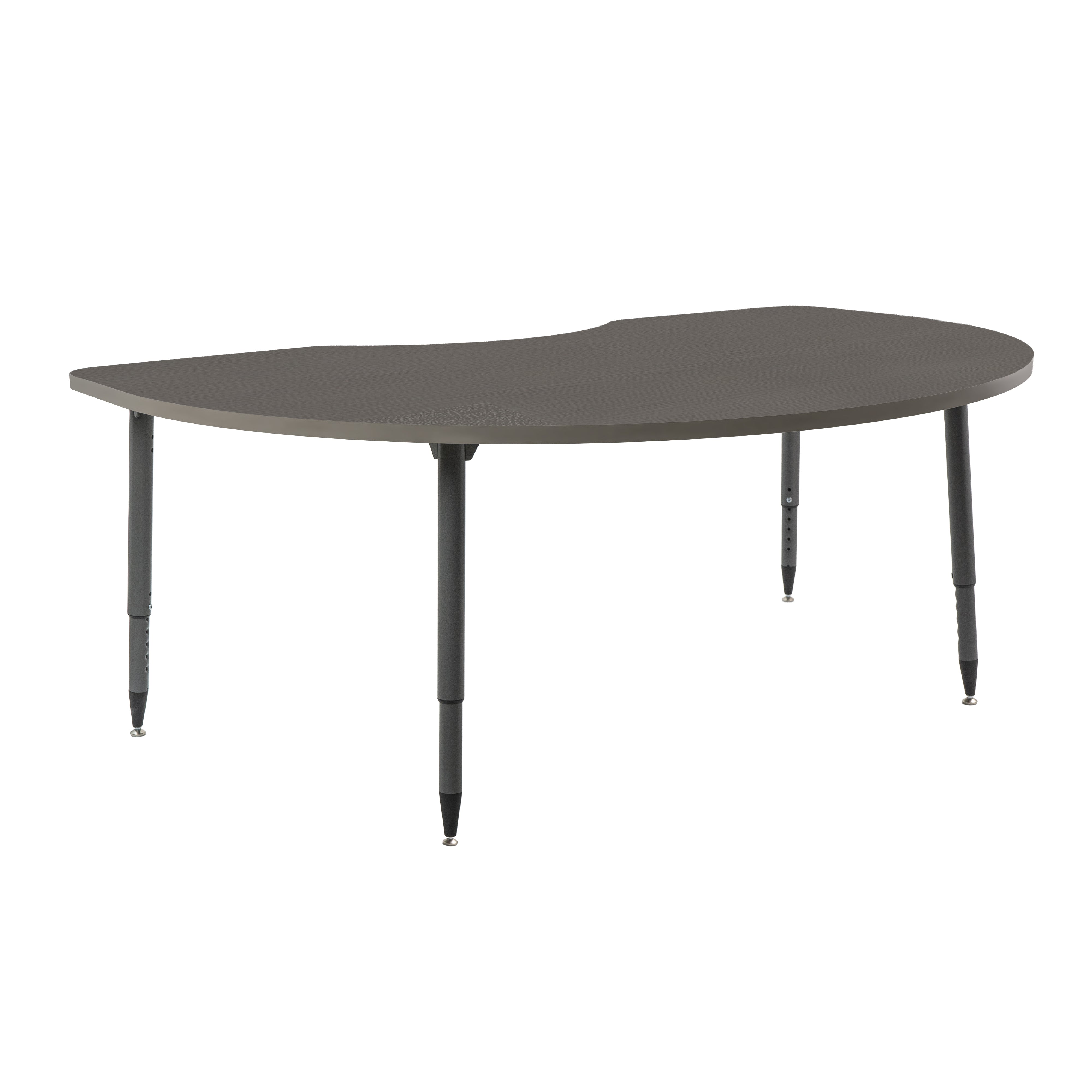 Adapte 48" x 72" Kidney Thermofused Activity Table with Adjustable Tapered Legs - Cosmic Strandz/North Sea