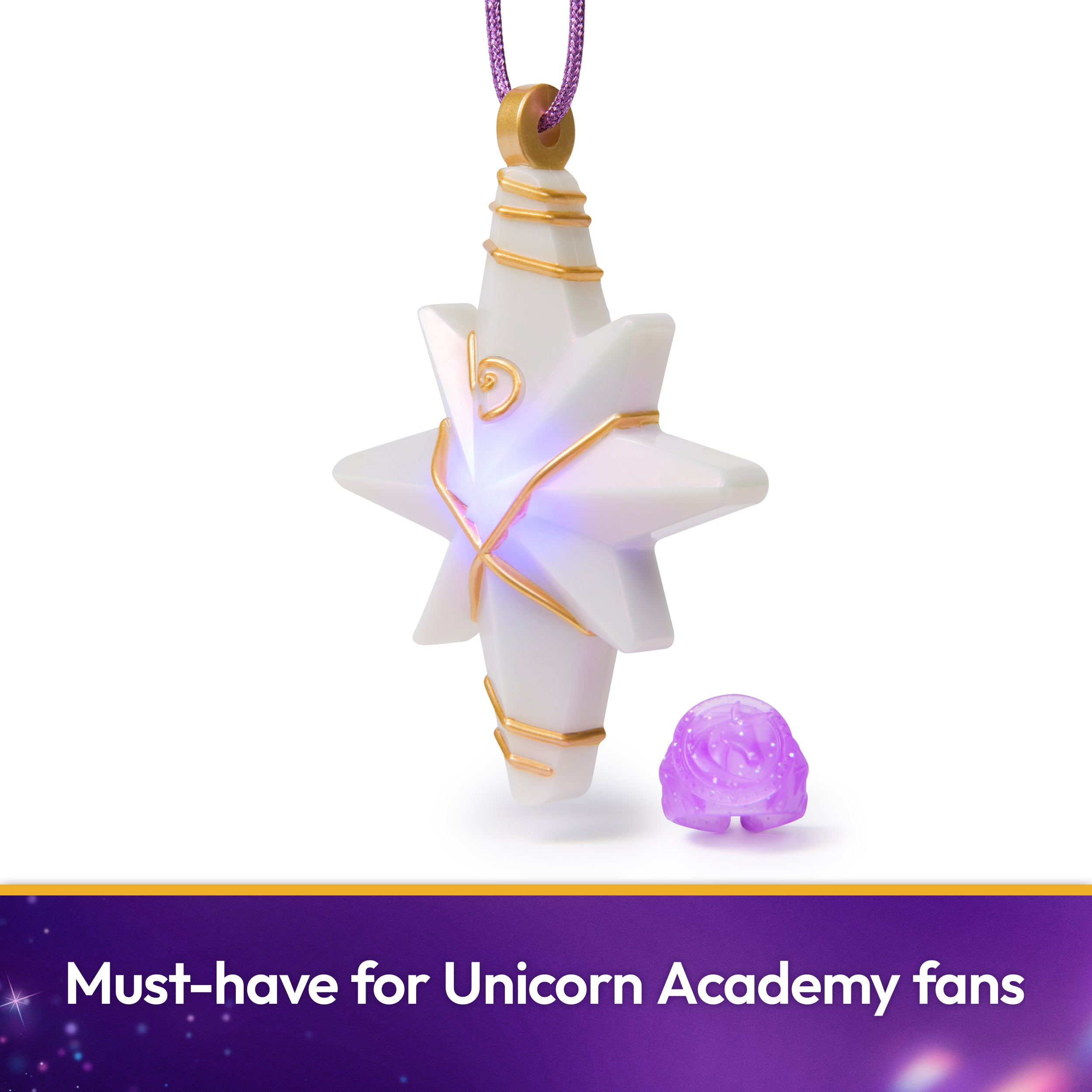 Unicorn Academy, Sophia’s Light Up Necklace & Glitter Ring for Girls Pretend Play & Dress Up, Dolls & Unicorn Toys for Girls Ages 4 and up