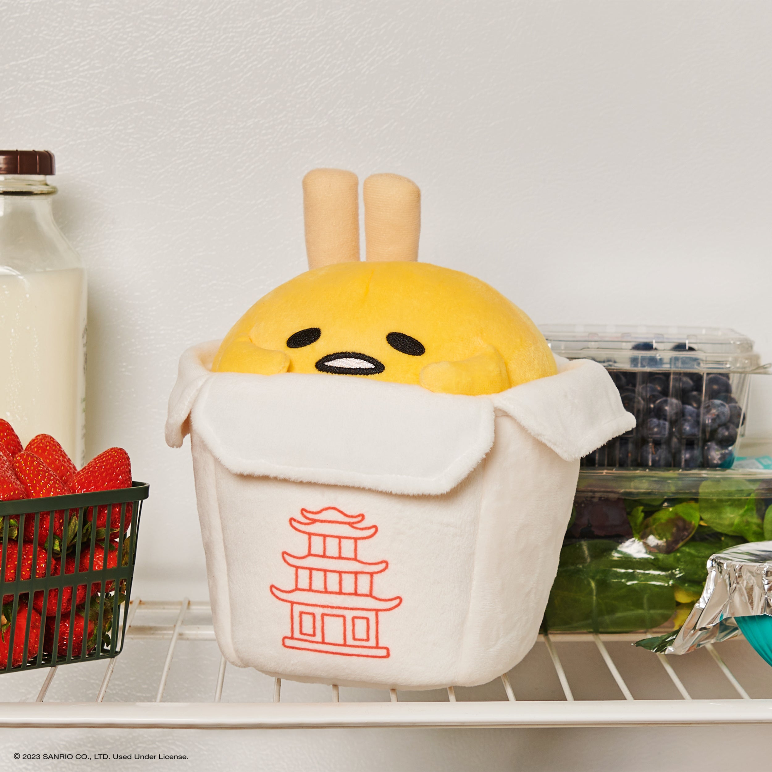 GUND Sanrio Gudetama The Lazy Egg Stuffed Animal, Gudetama Takeout Container Plush Toy for Ages 8 and Up, 9.5”