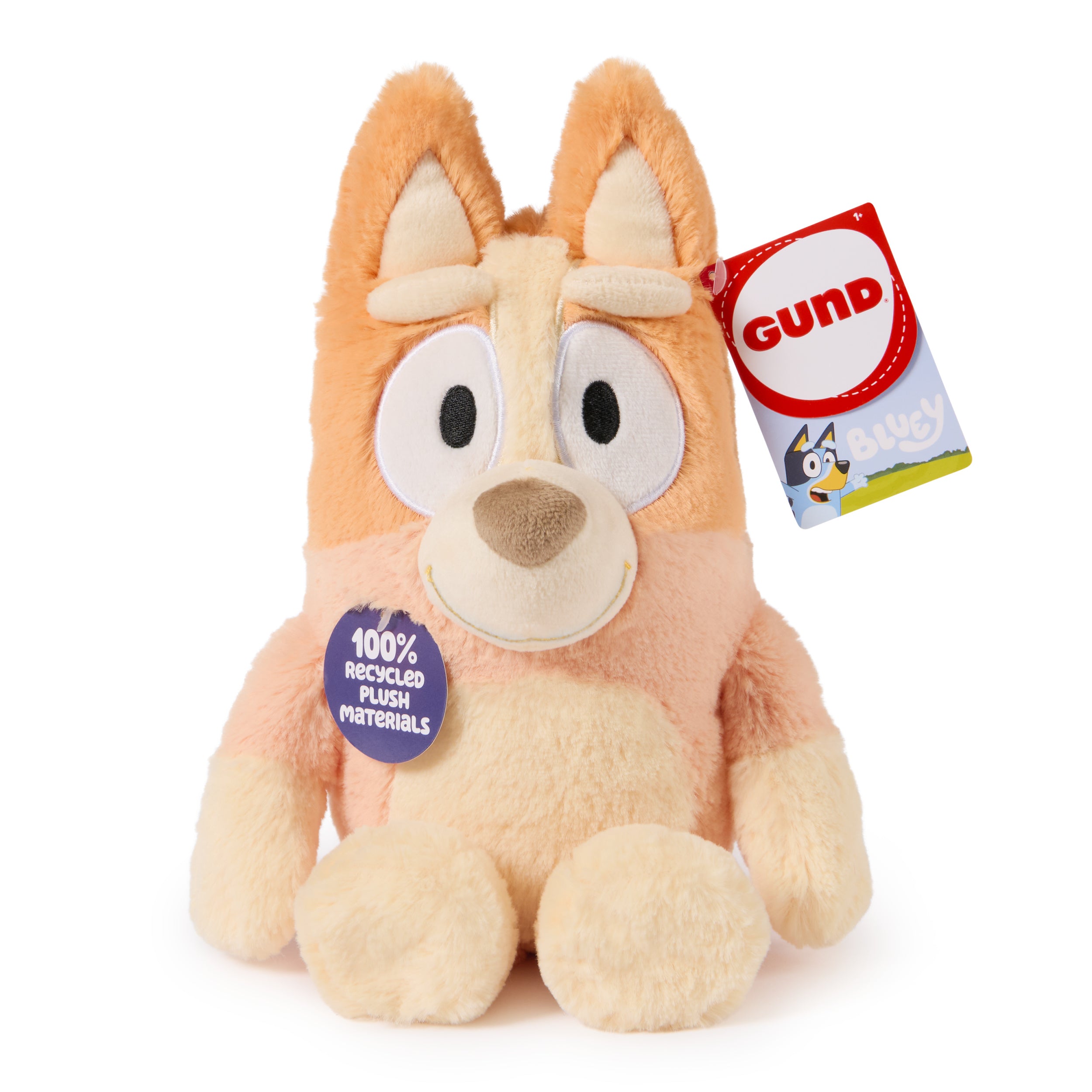 GUND Bingo Sustainably Soft Plush, Made with Recycled Materials, Stuffed Animals for Kids & Toddlers, Orange, 13”