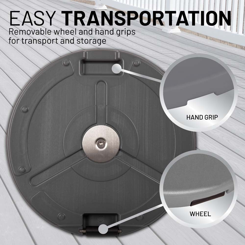 80 lb Free Standing Umbrella Base (Grey)