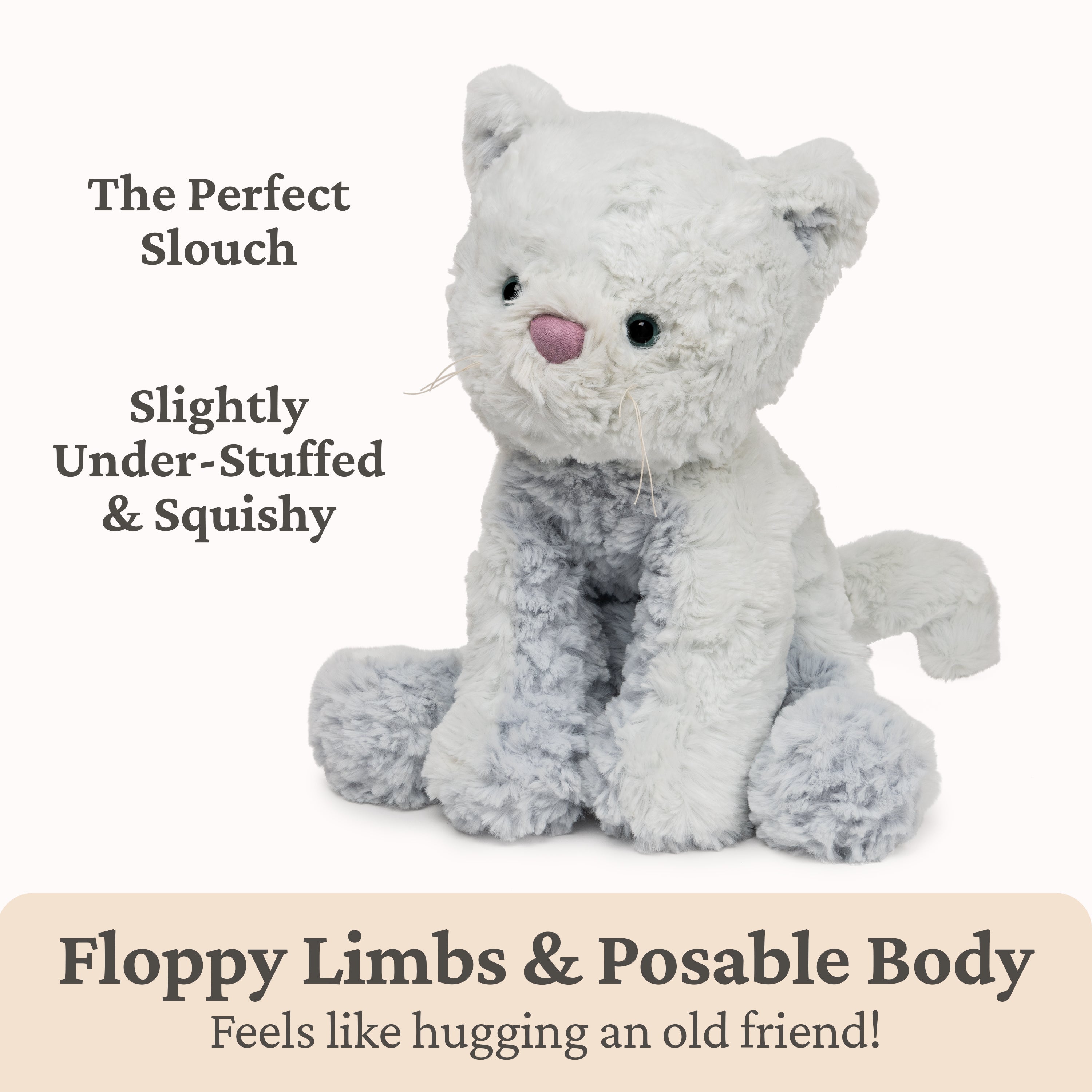 GUND Cozys Collection Kitty Cat Plush Soft Stuffed Animal for Ages 1 and Up, Blue, 10"