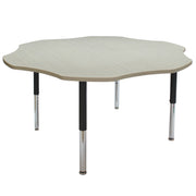 60" Flower La Madera Activity Table with Adjustable Super Legs - Asian Sand/Black
