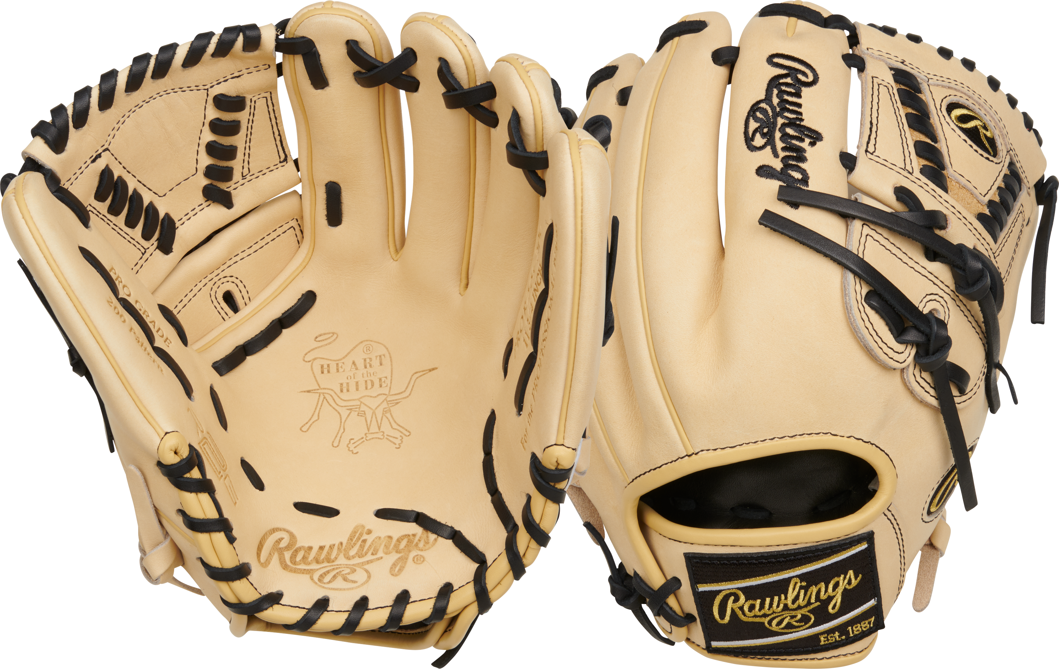 Rawlings Heart Of The Hide Series 11.75-Inch Baseball Glove  - Right Hand Thrower - Camel
