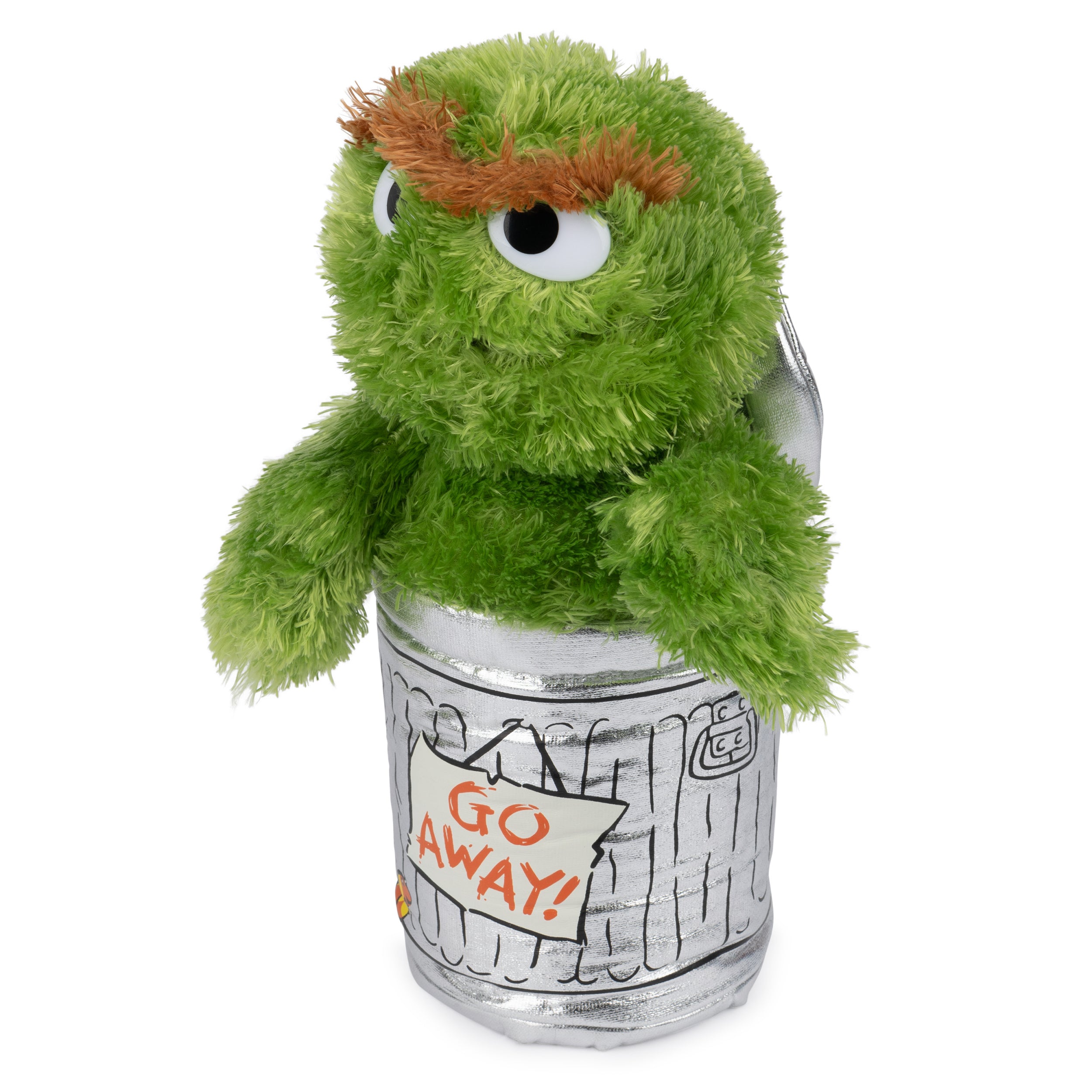 GUND Sesame Street Official Oscar the Grouch Muppet Plush, Premium Plush Toy for Ages 1 & Up, Green/Silver, 10”