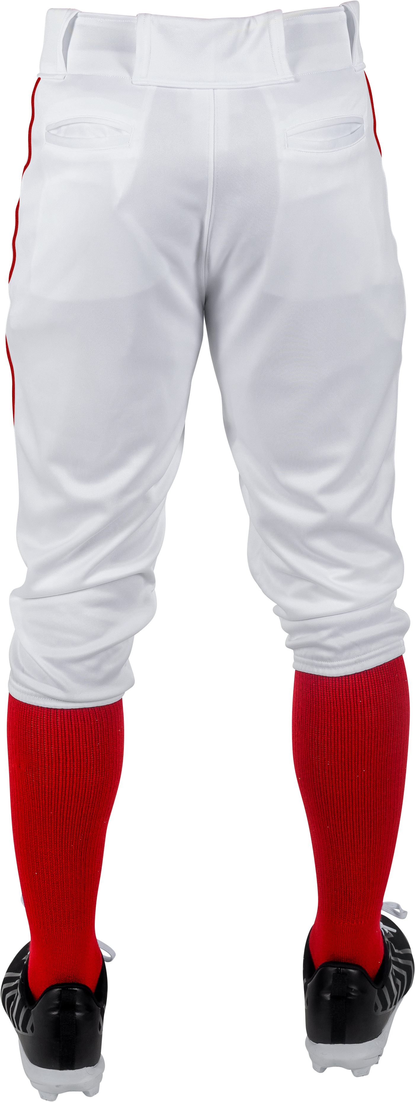 Rawlings Youth Launch Piped Knicker Pant - Small - White/Scarlet