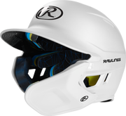 Rawlings Mach Adjust With Rhb Extension Matte Senior Batting Helmet - White
