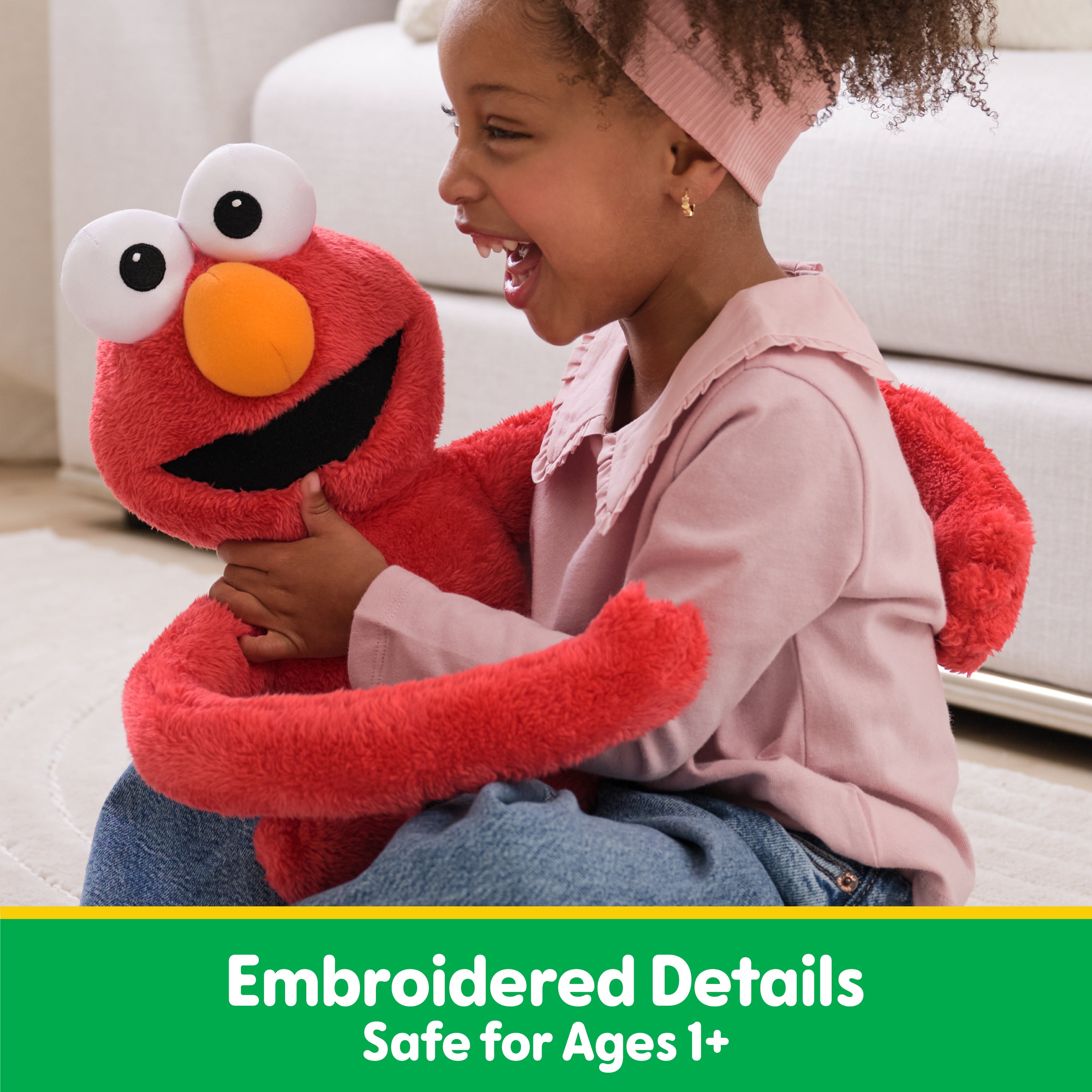 GUND Sesame Street Official Elmo Hug-a-Moves Plush, Plush Muppet, Sensory Toy, Premium Plush Toy for Ages 1 & Up, Red, 14”