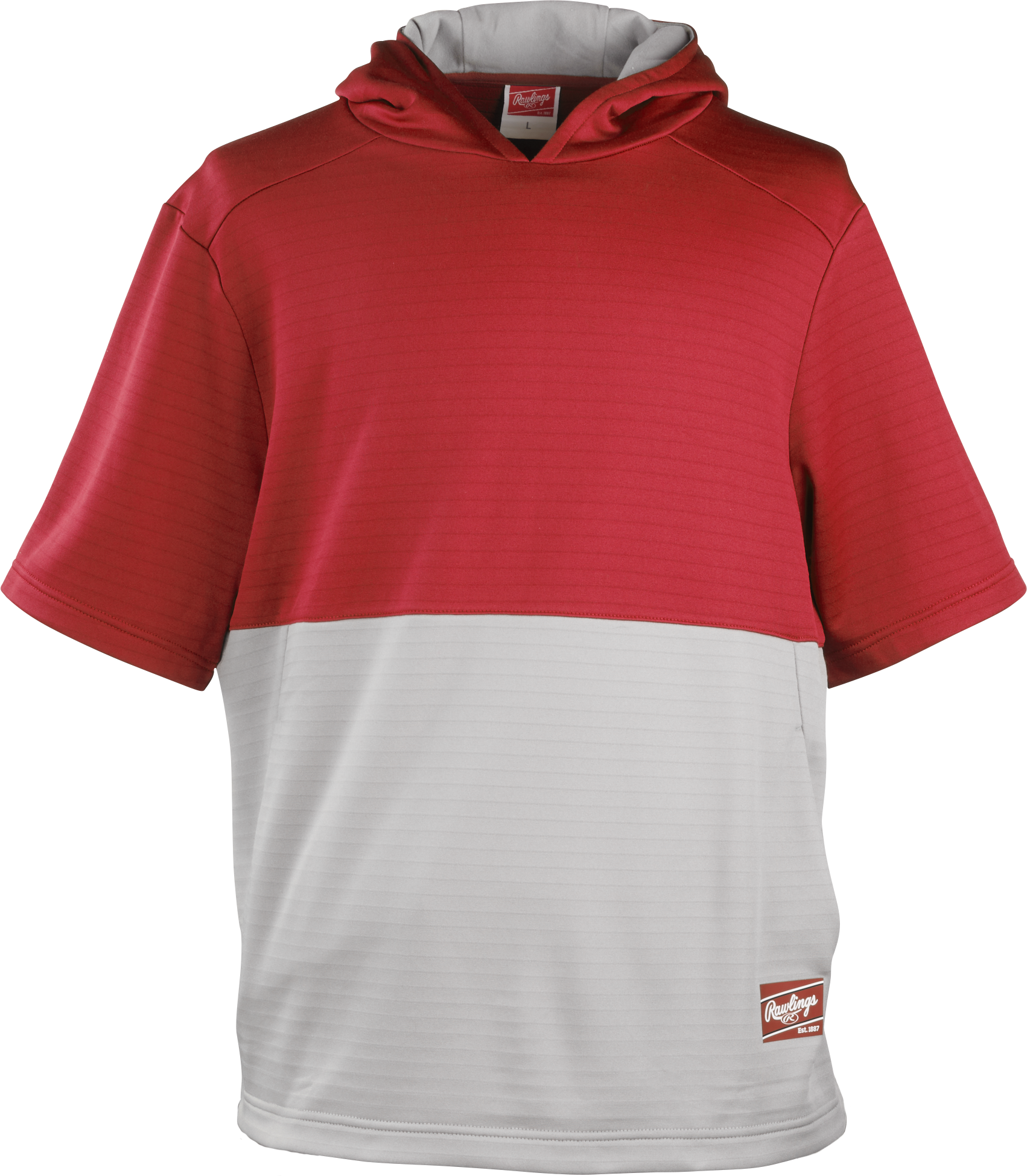 Rawlings Adult Colorsync Performance Short Sleeve Hoodie - Small - Scarlet