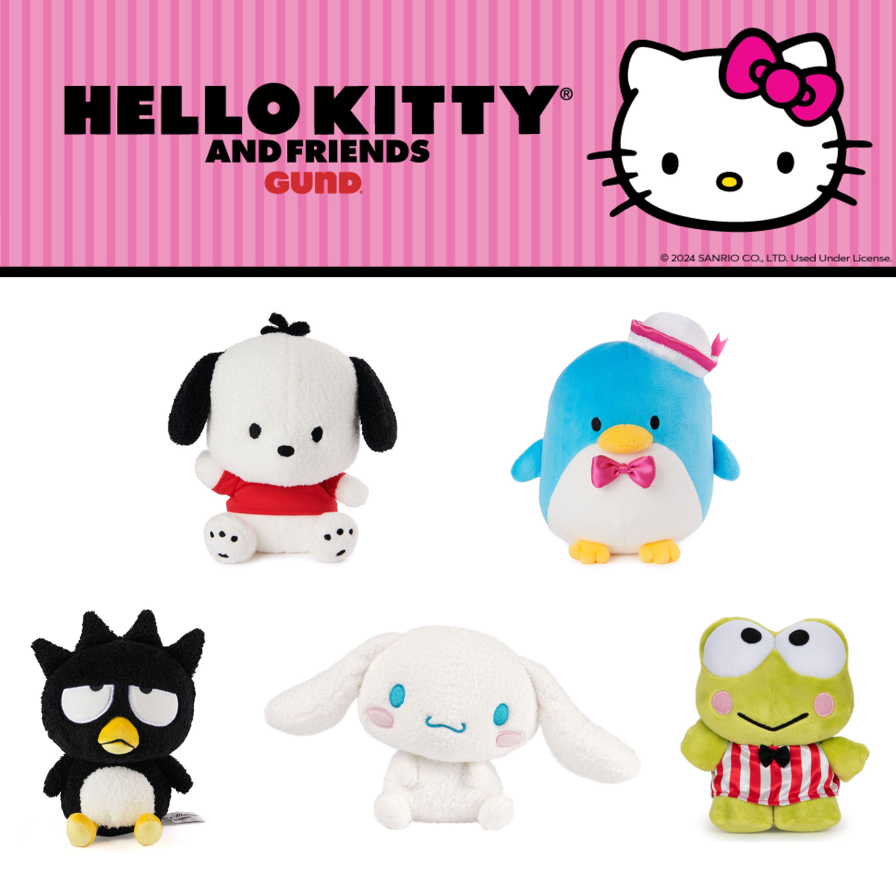 GUND Sanrio Bad Badtz-maru Plush, Kawaii Plushies, Penguin Stuffed Animal for Ages 1 and Up, Black, 6”