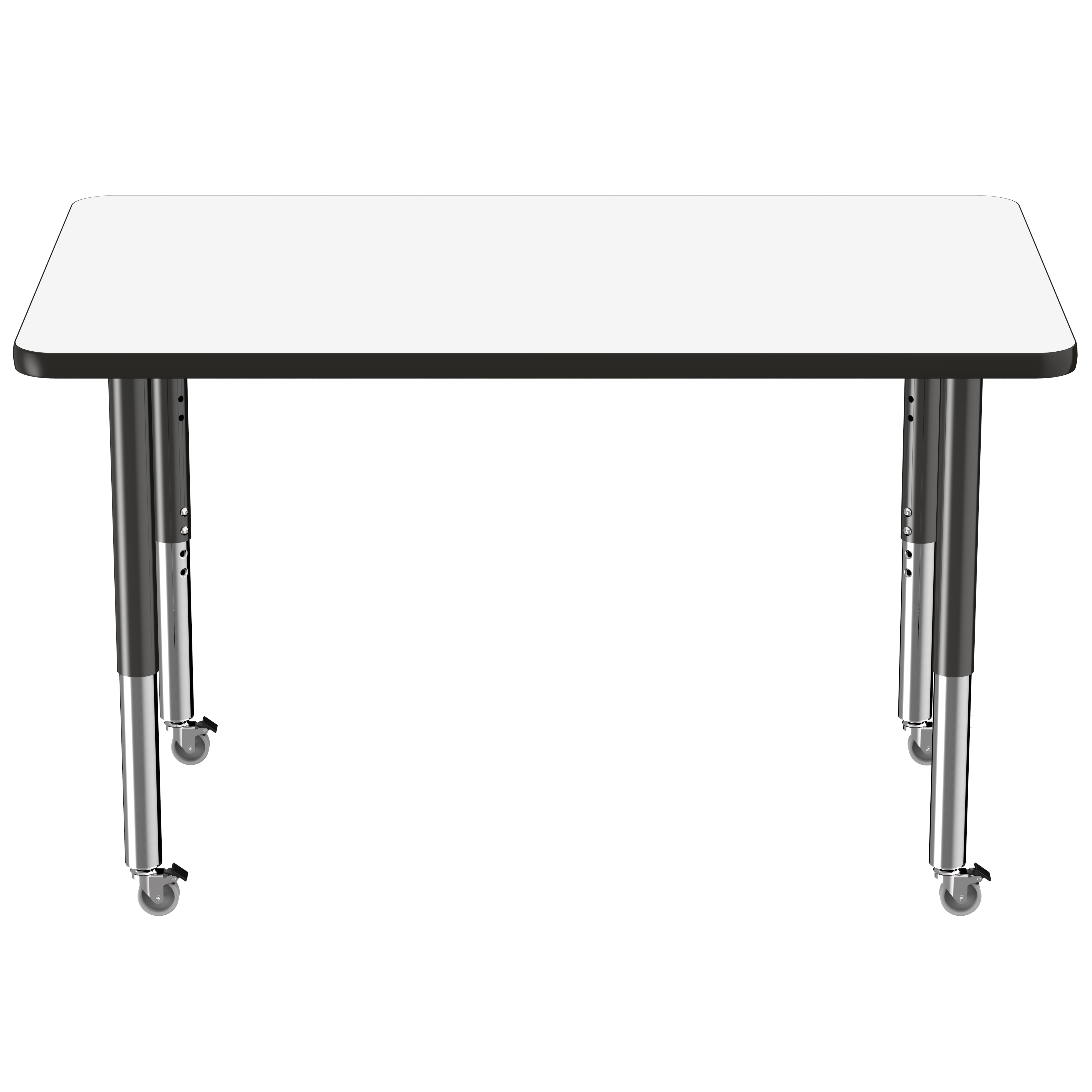 30" x 48" Rectangle Dry-Erase Activity Table with Adjustable Super Legs - Whiteboard/Black