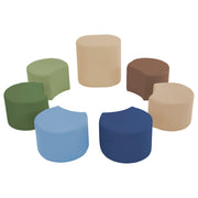 SoftScape Crescent Seating Set, 7-Piece - Earthtone