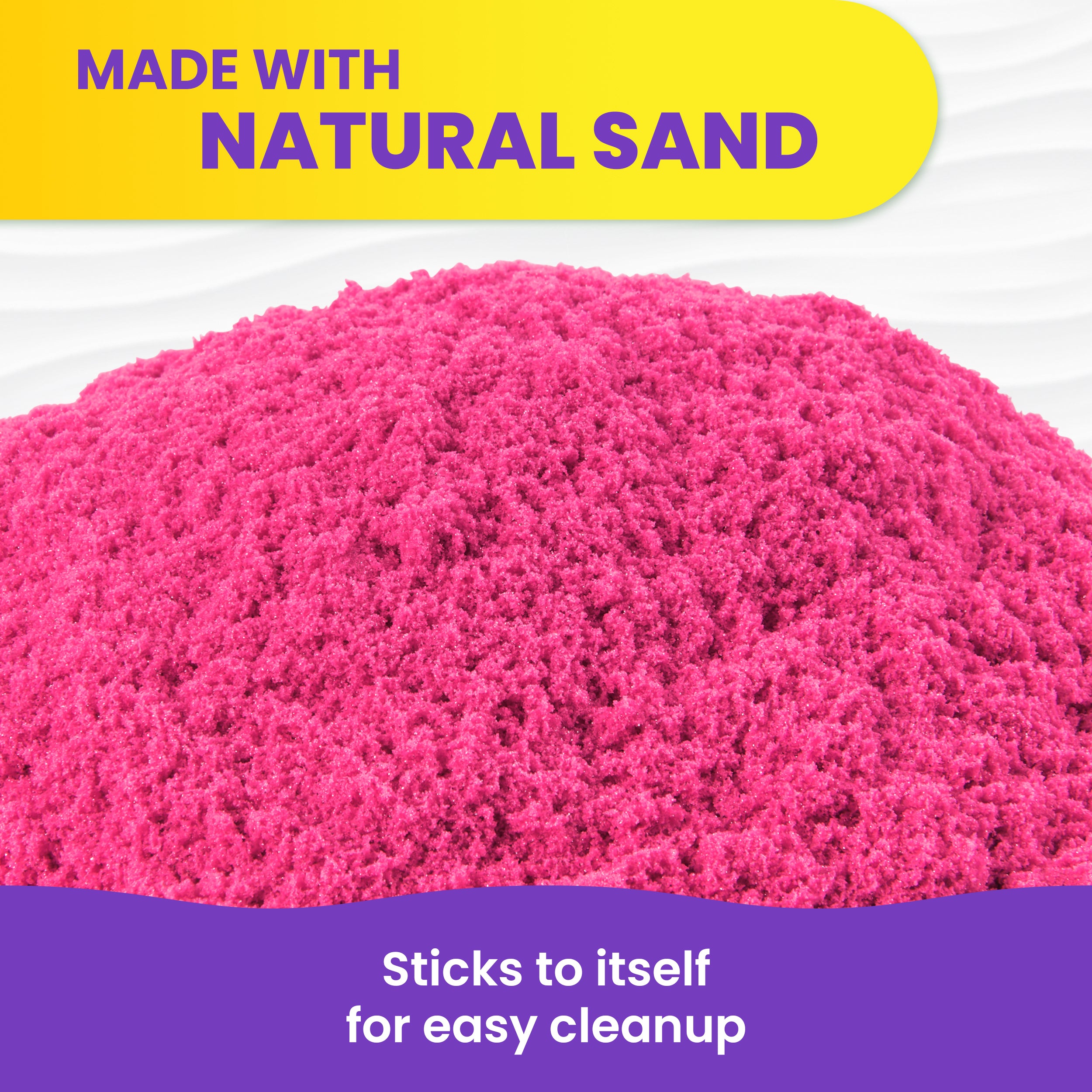 Kinetic Sand, 2lbs Crystal Pink Shimmering Play Sand Packaging May Vary, Moldable Sensory Toys for Kids Ages 3 and up